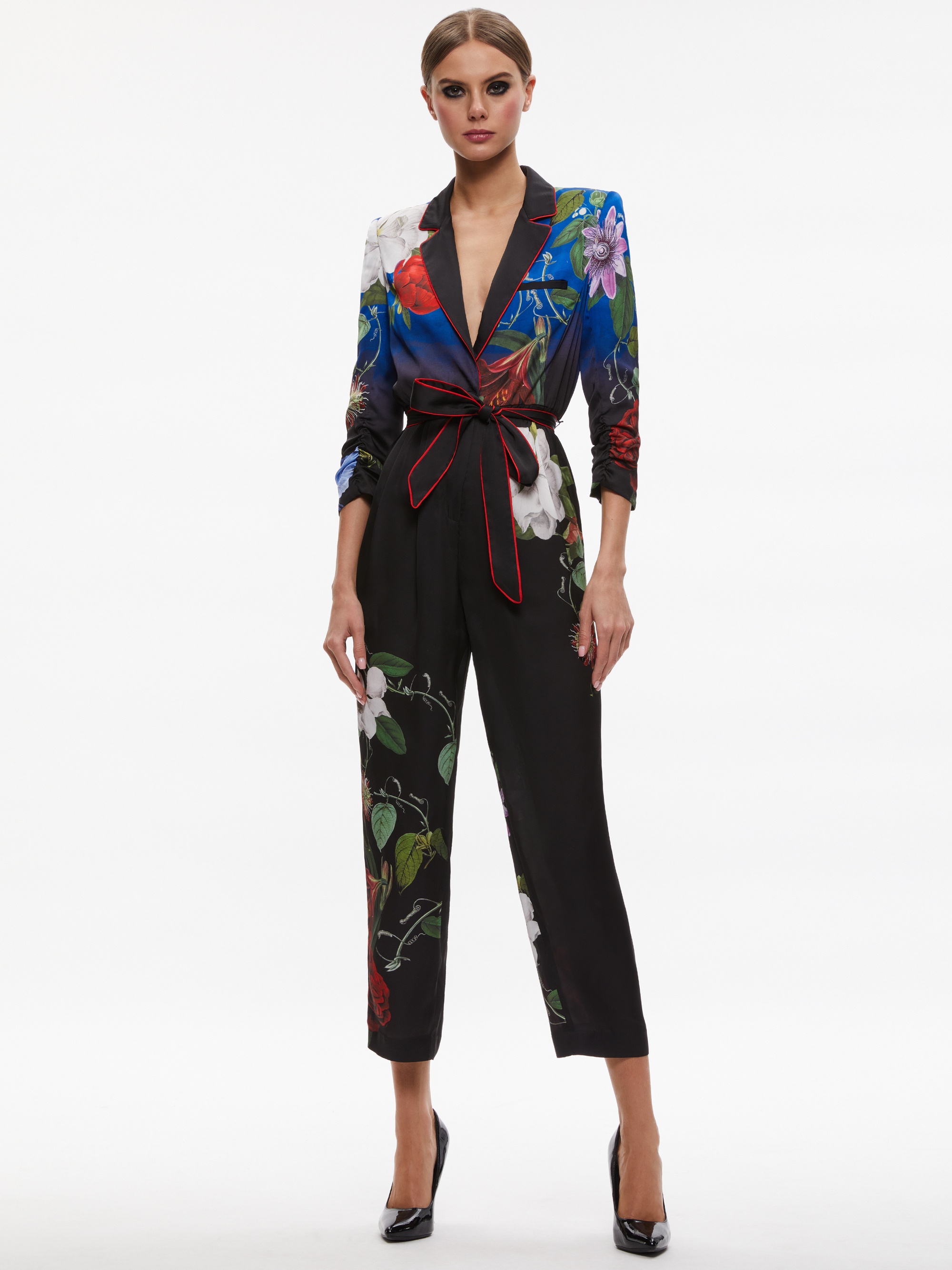 Alice + Olivia LOUETTA TIE WAIST JUMPSUIT