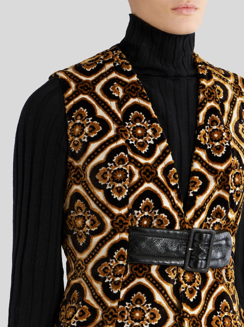 Etro LONG VELVET WAISTCOAT outlook
