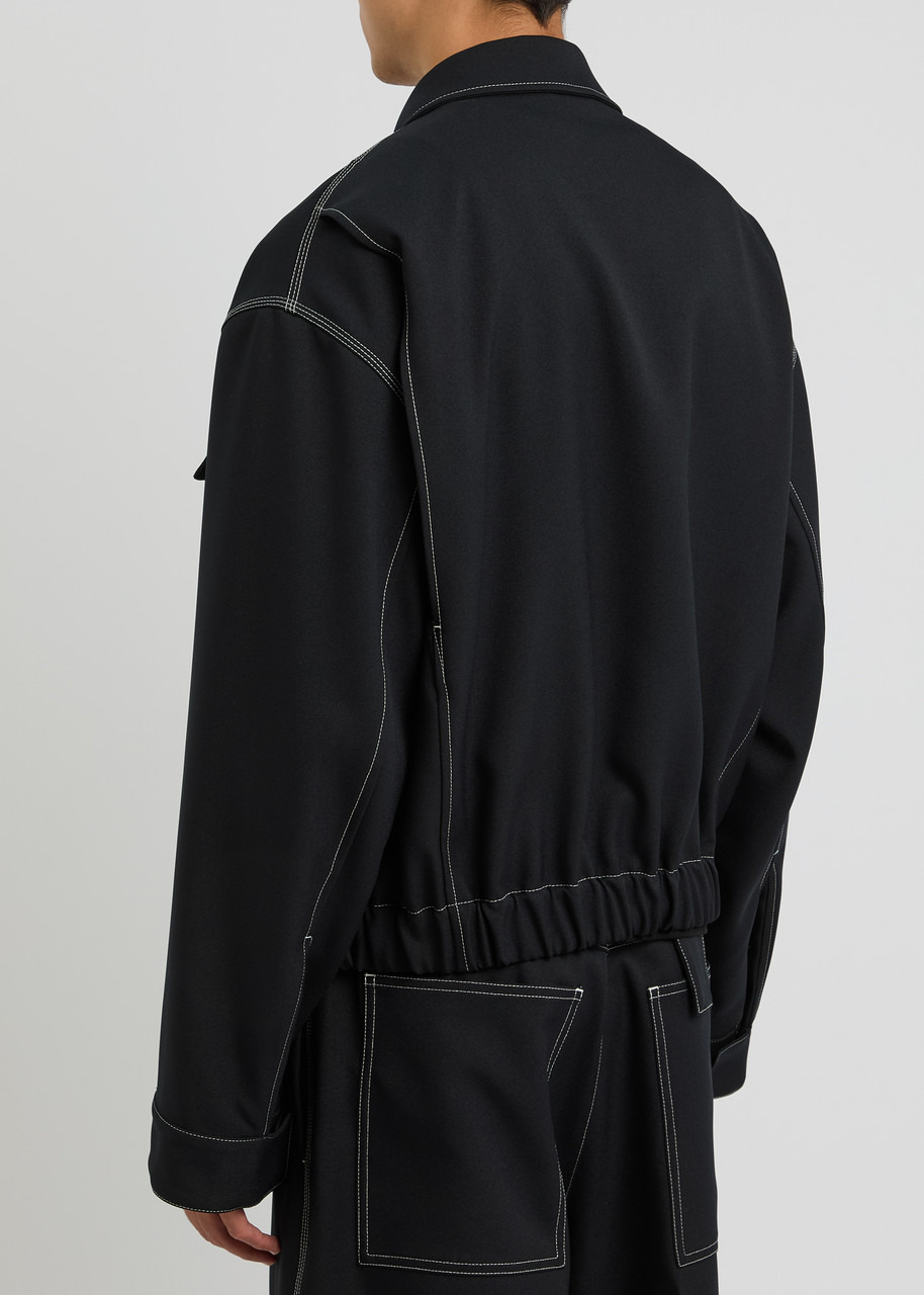 Jil Sander Contrast-stitching Twill Jacket - 3