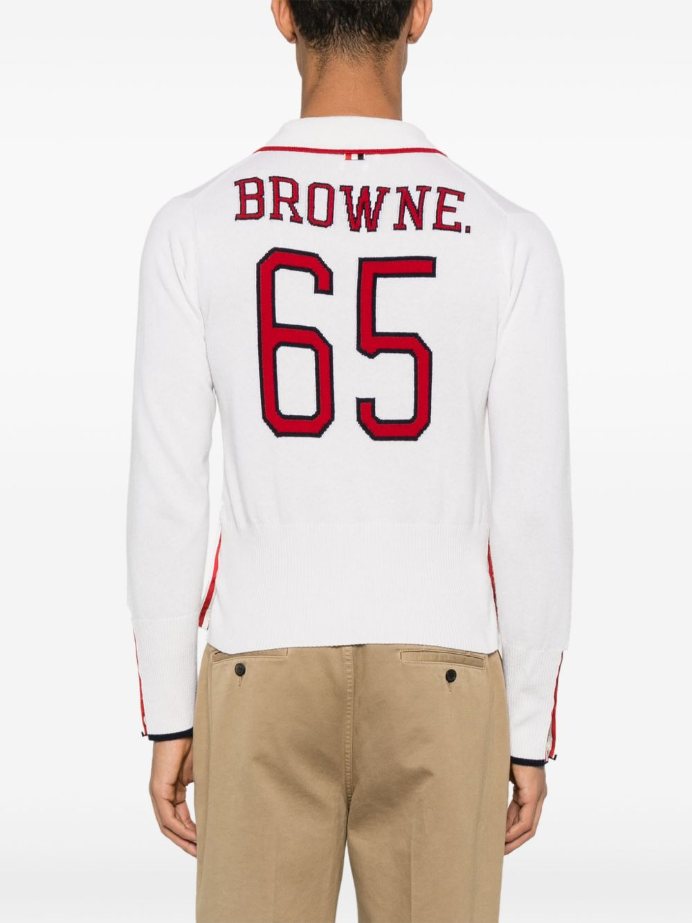 intarsia cashmere polo shirt - 3