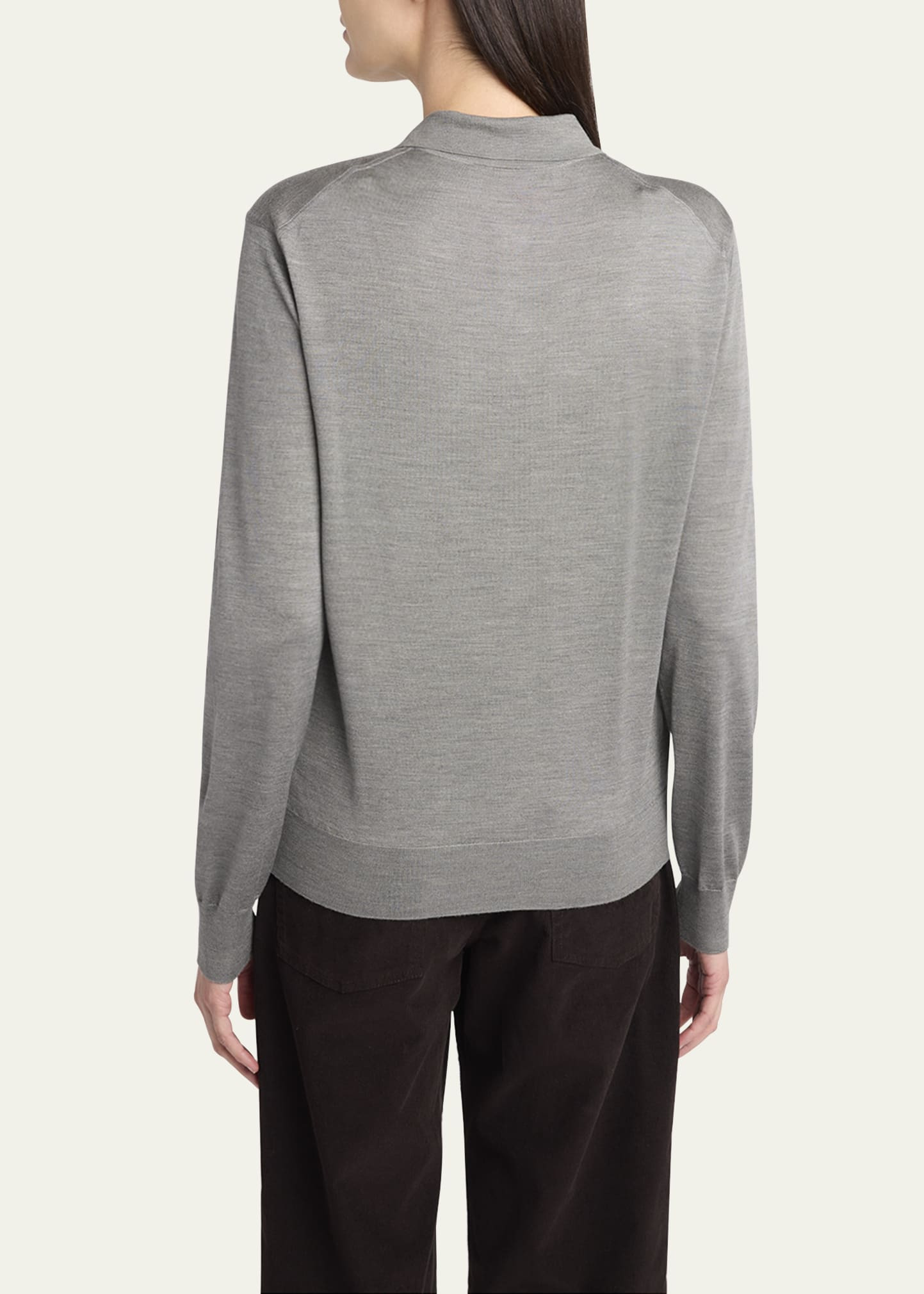 Lilienne Silk Polo Sweater - 3