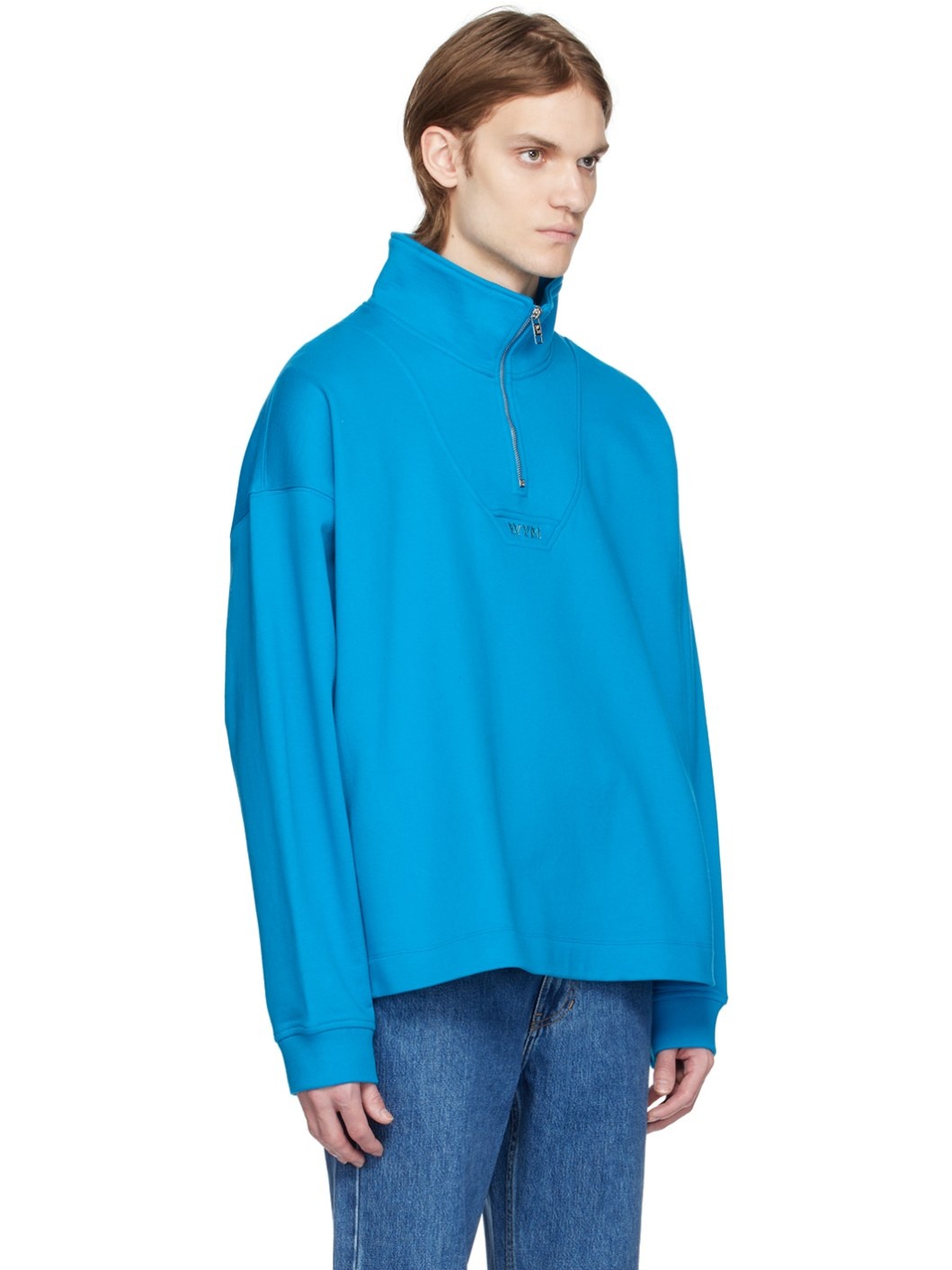 Blue Half-Zip Sweatshirt - 2