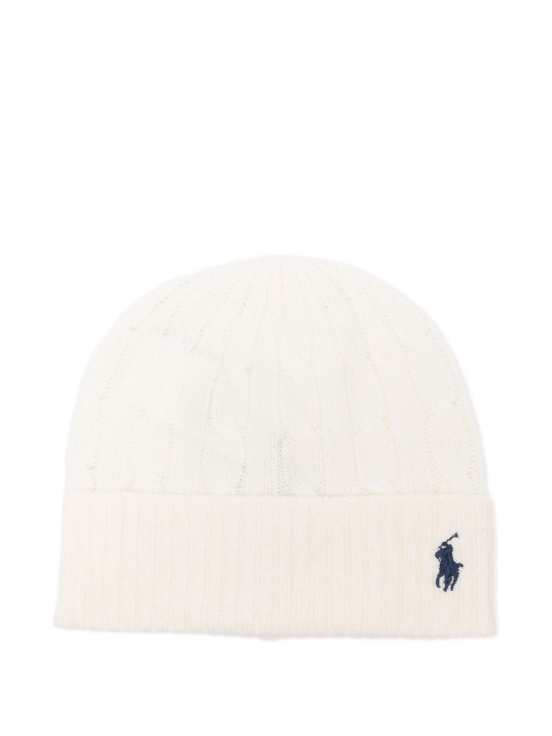 cable-knit beanie hat 1