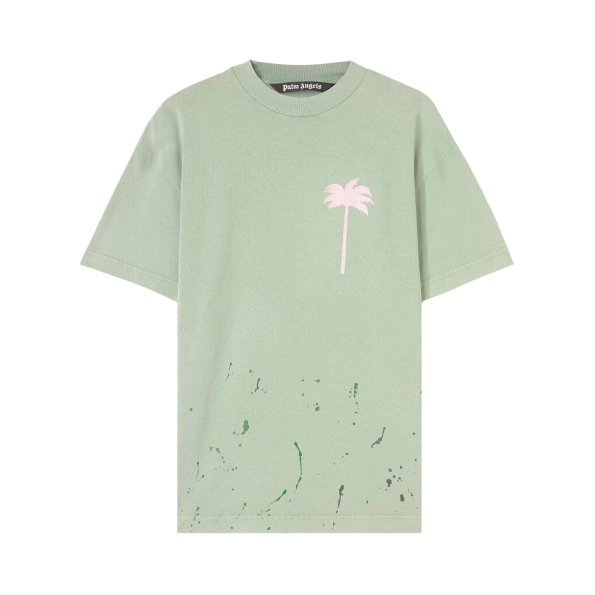 Palm Angels PxP Painted Classic T-Shirt 'Green' - 1