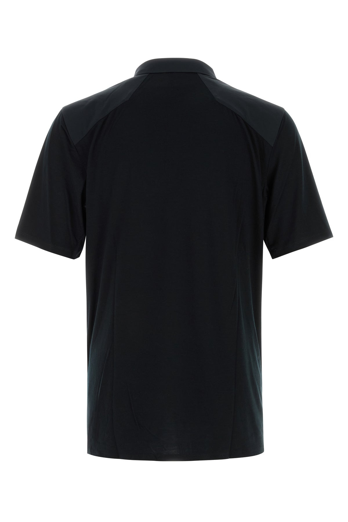 Black wool blend polo shirt - 2