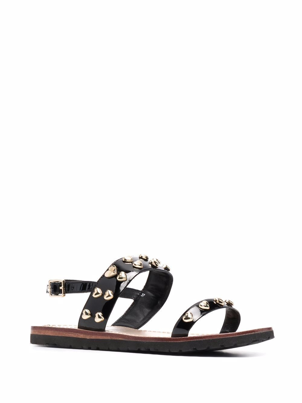 heart-stud flat sandals - 2