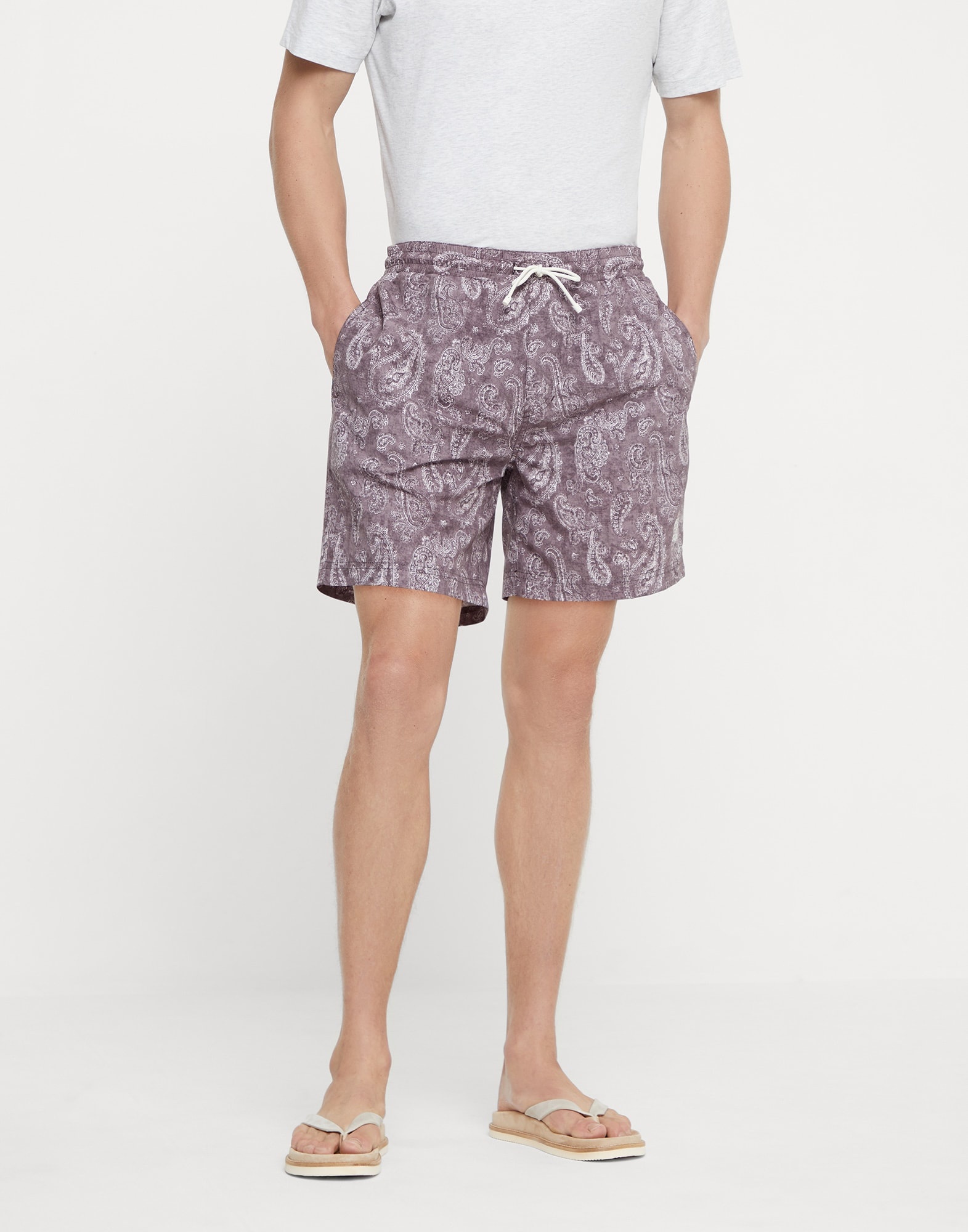 Paisley swim shorts - 1