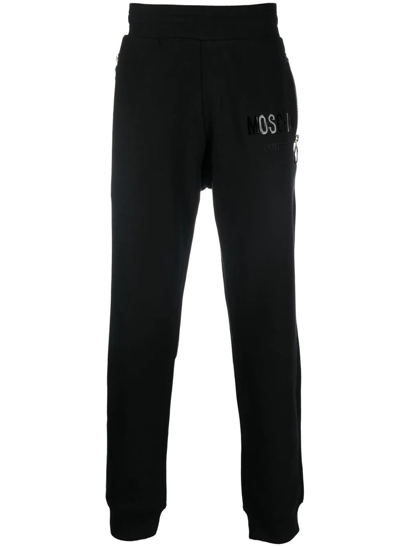 slim-cut track pants 1