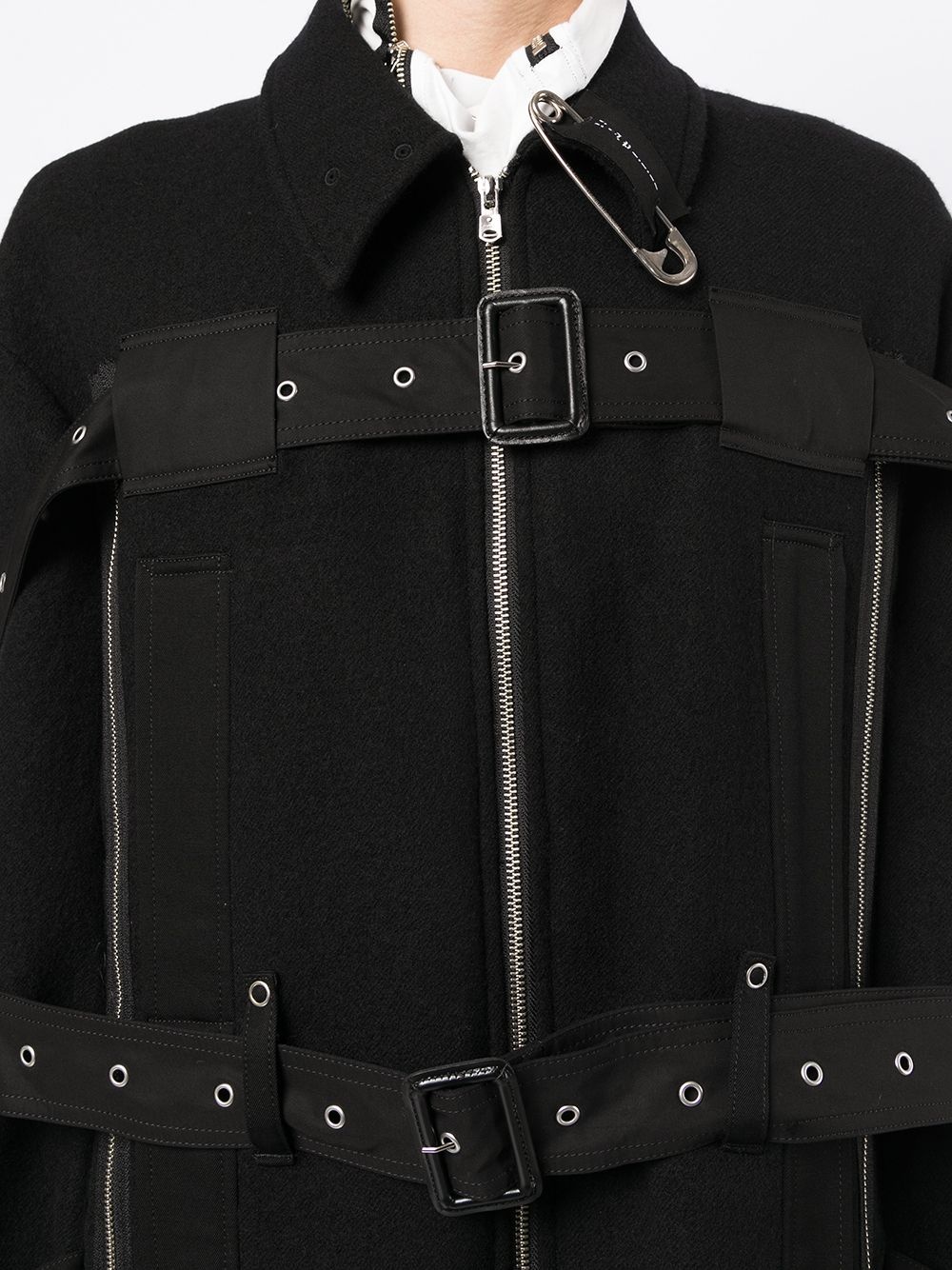 safety-pin detail jacket - 5