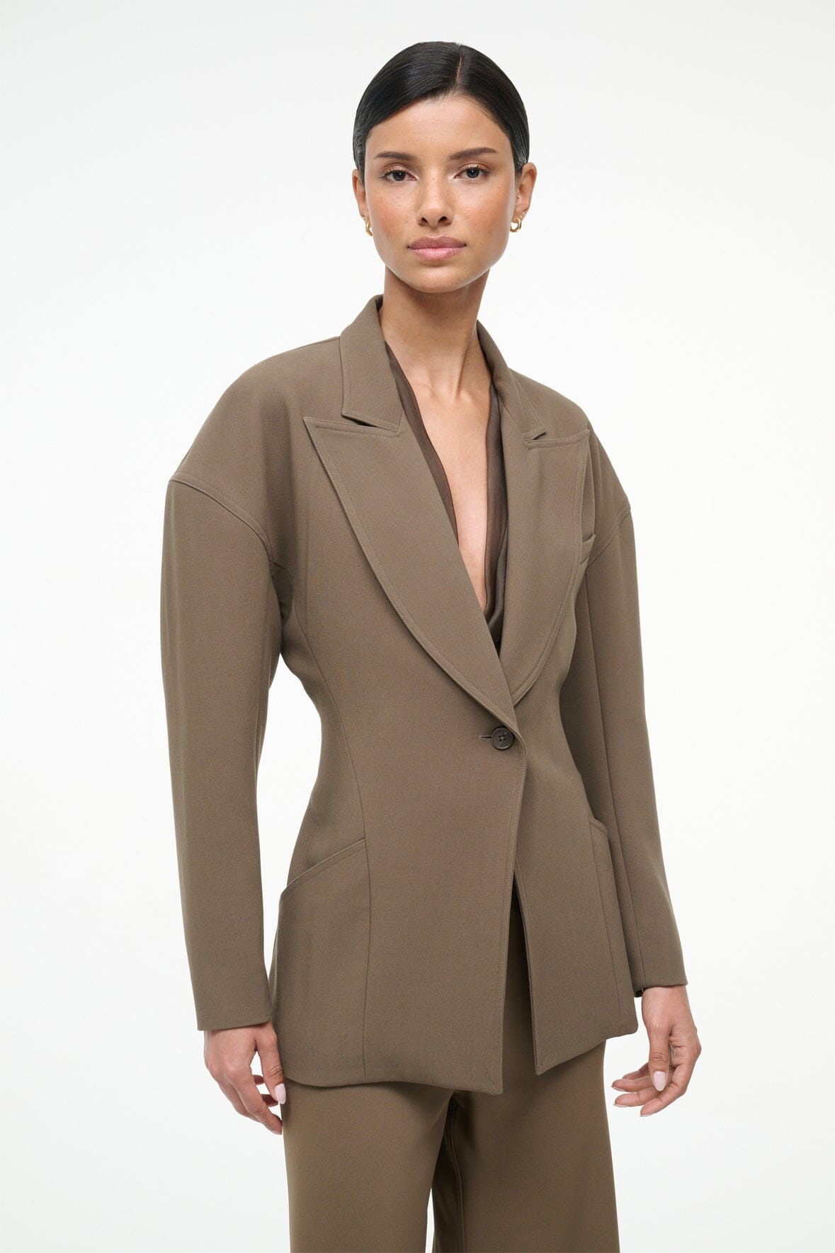 STAUD COLE BLAZER TRUFFLE - 3