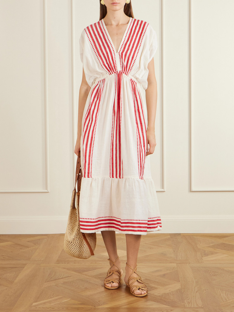 lemlem Leila Cotton-gauze Midi Dress outlook