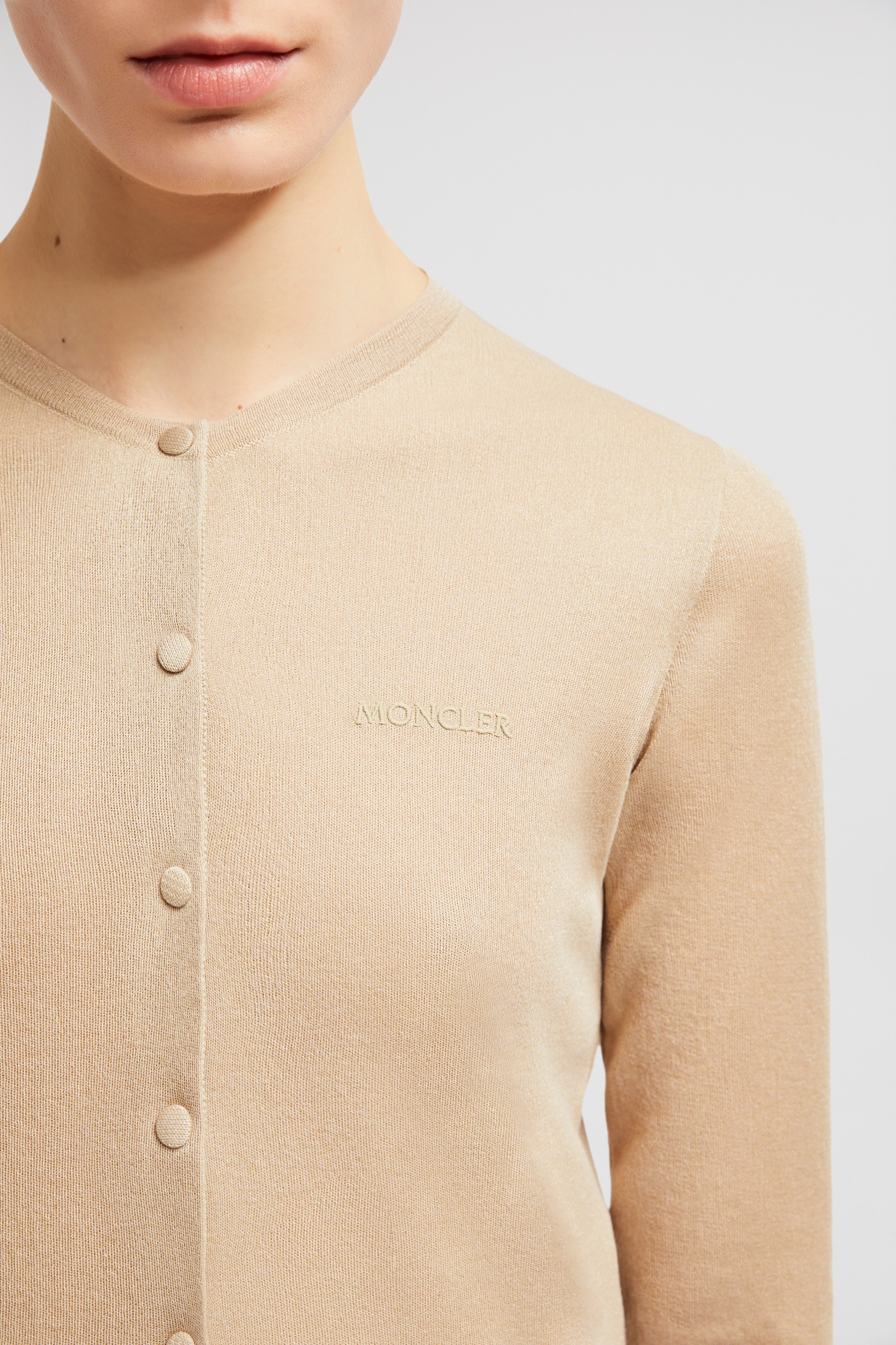 Embroidered Logo Cotton Cardigan - 6