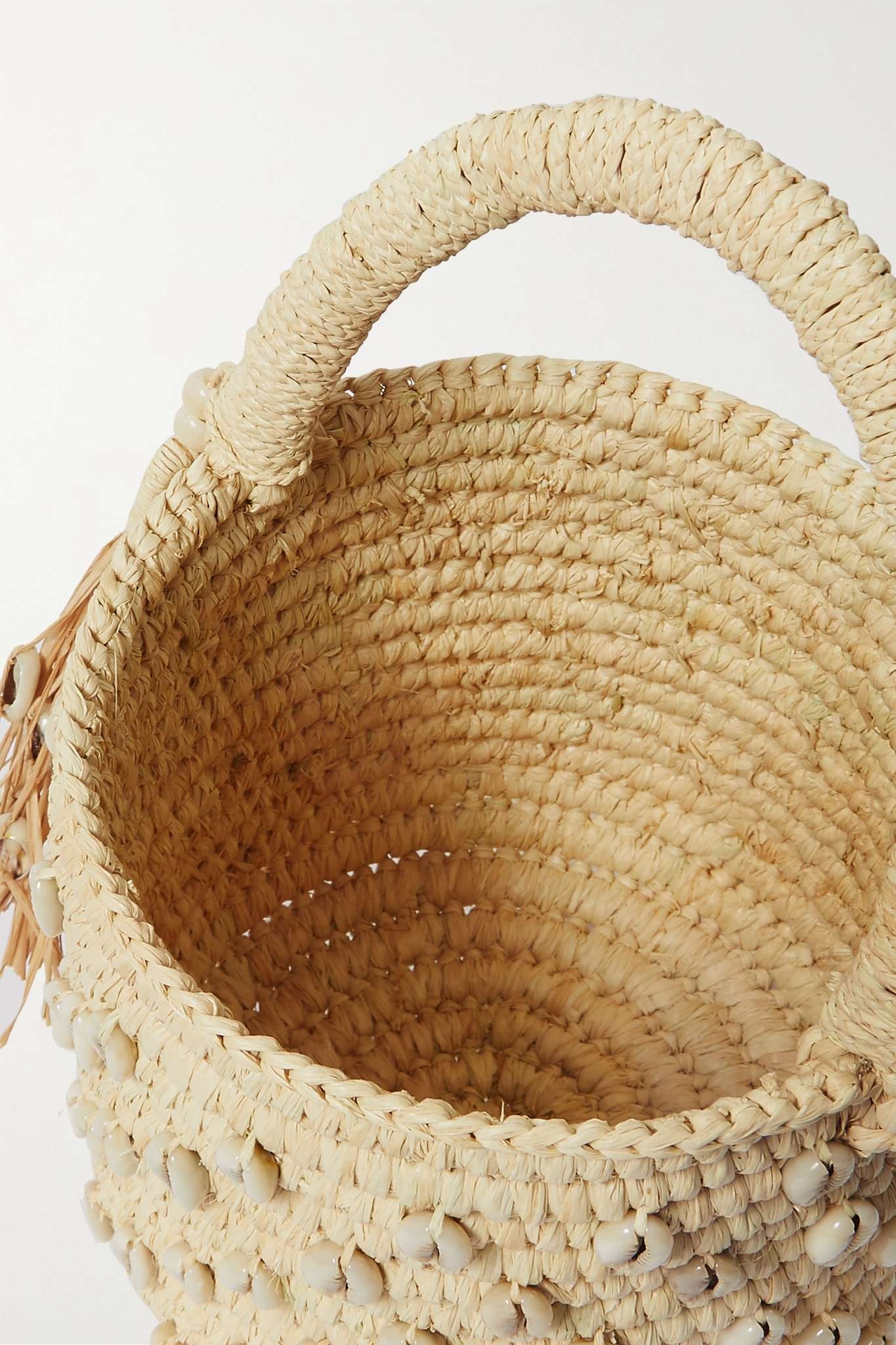 Irie shell-embellished woven straw tote - 5