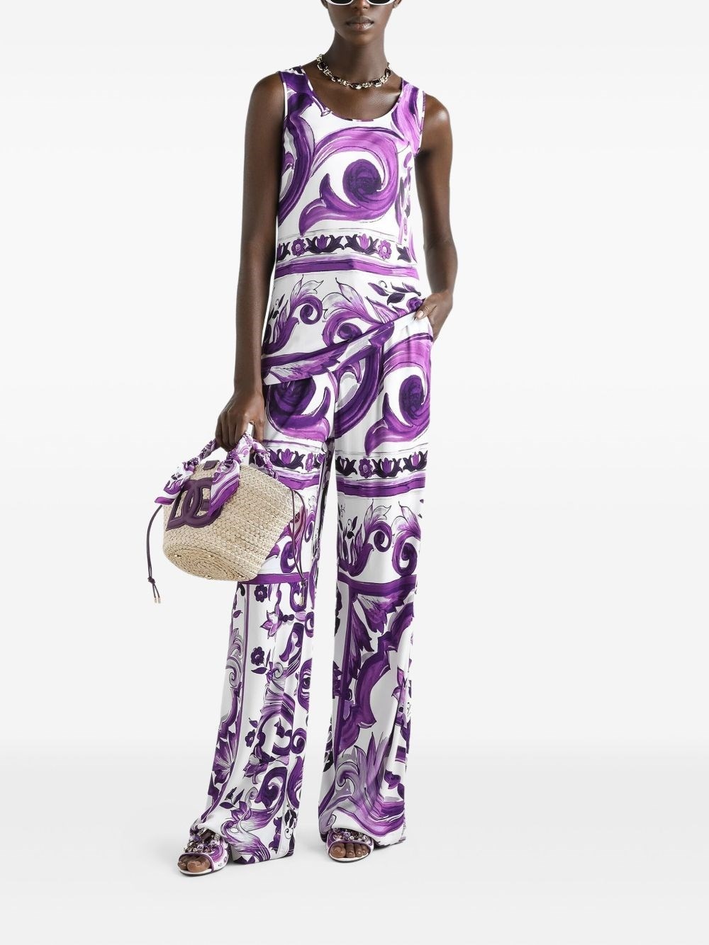 Maiolica print tank top - 3