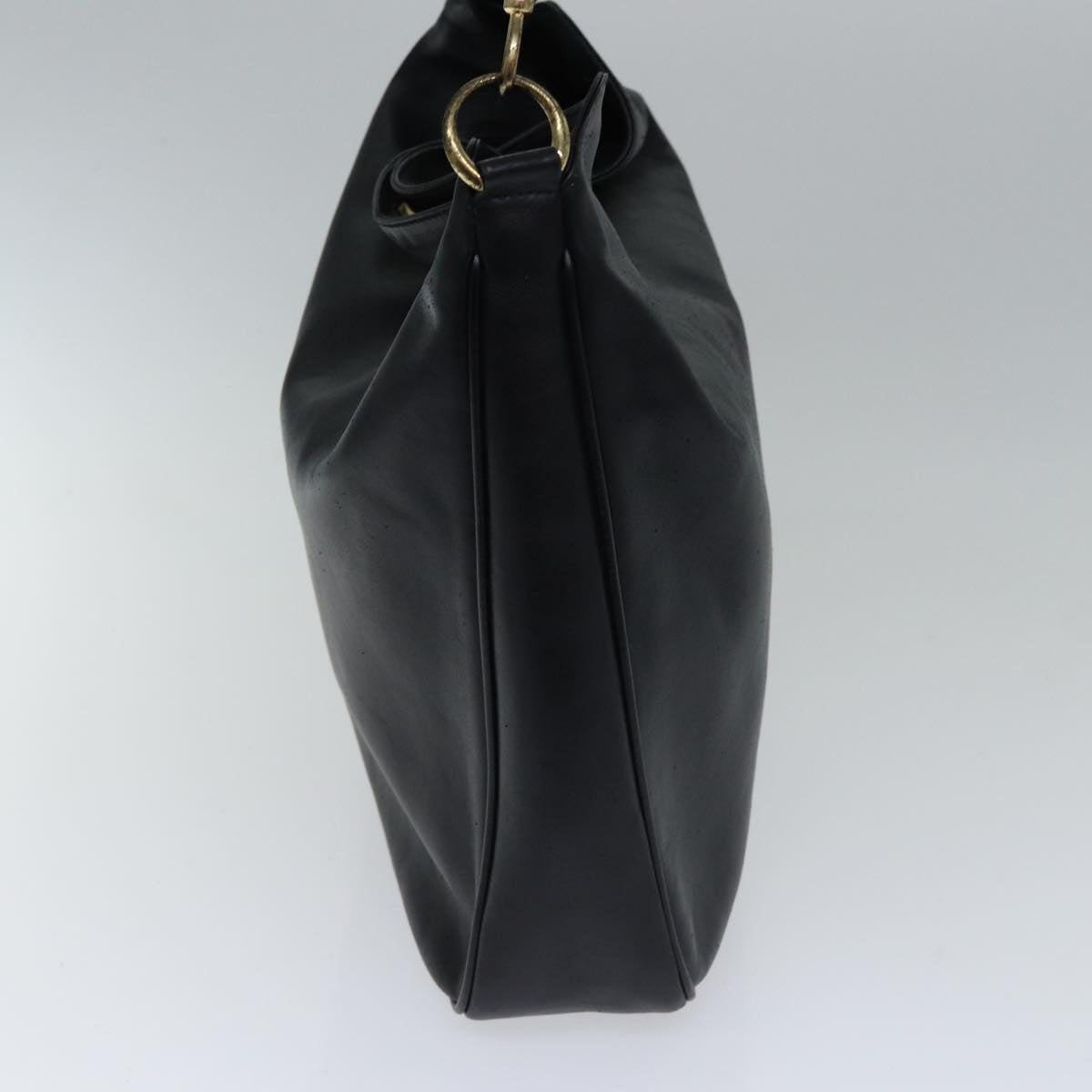 GUCCI Bamboo Hand Bag Leather Black - 4