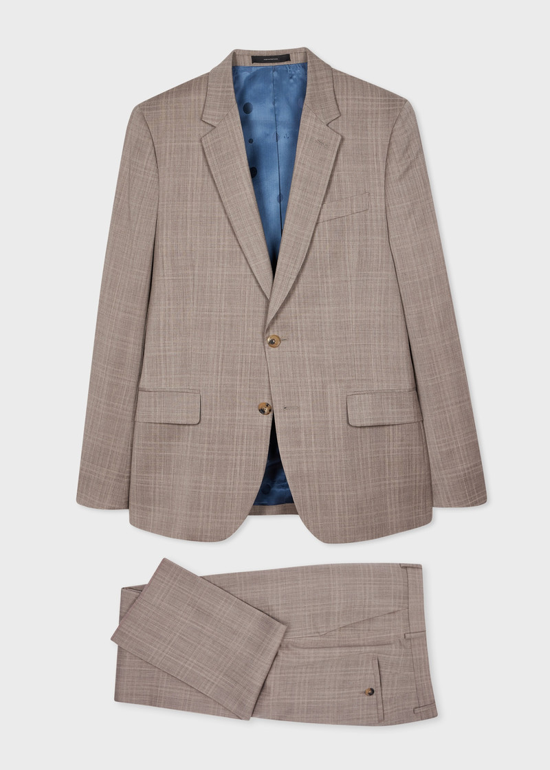The Soho - Tailored-Fit Grey Check Wool Suit - 1