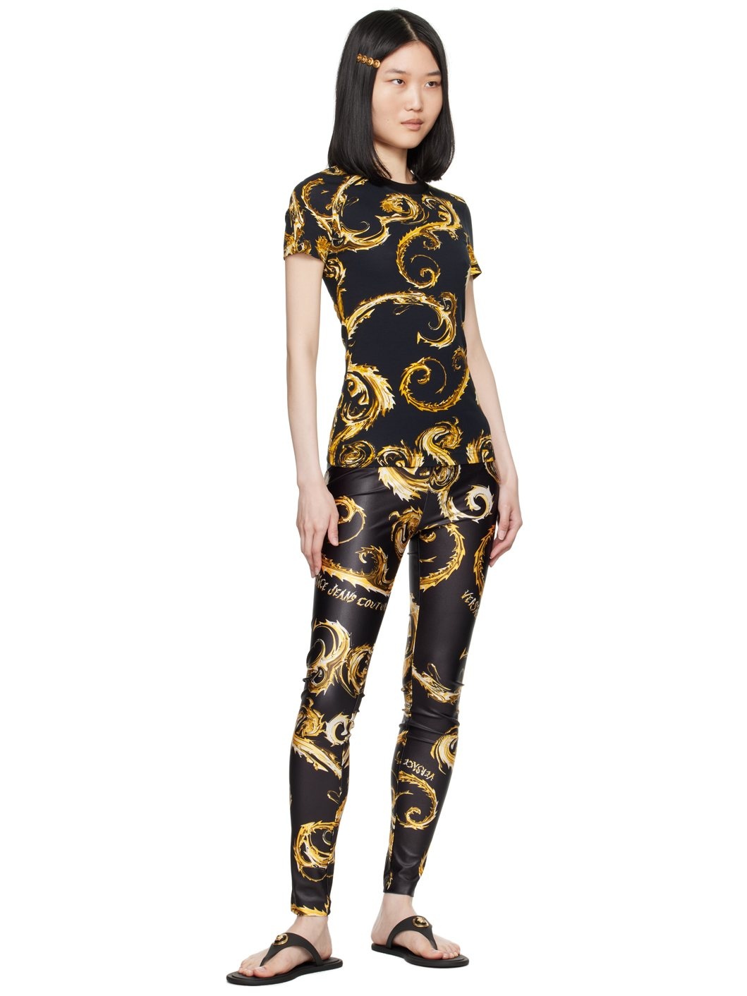 Black & Gold Chromo Couture T-Shirt - 4