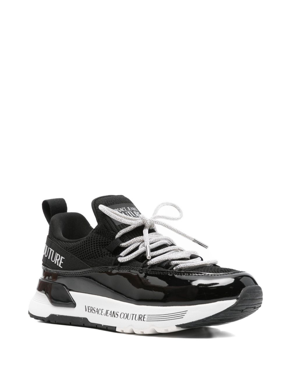 mesh-panel lace-up sneakers - 2