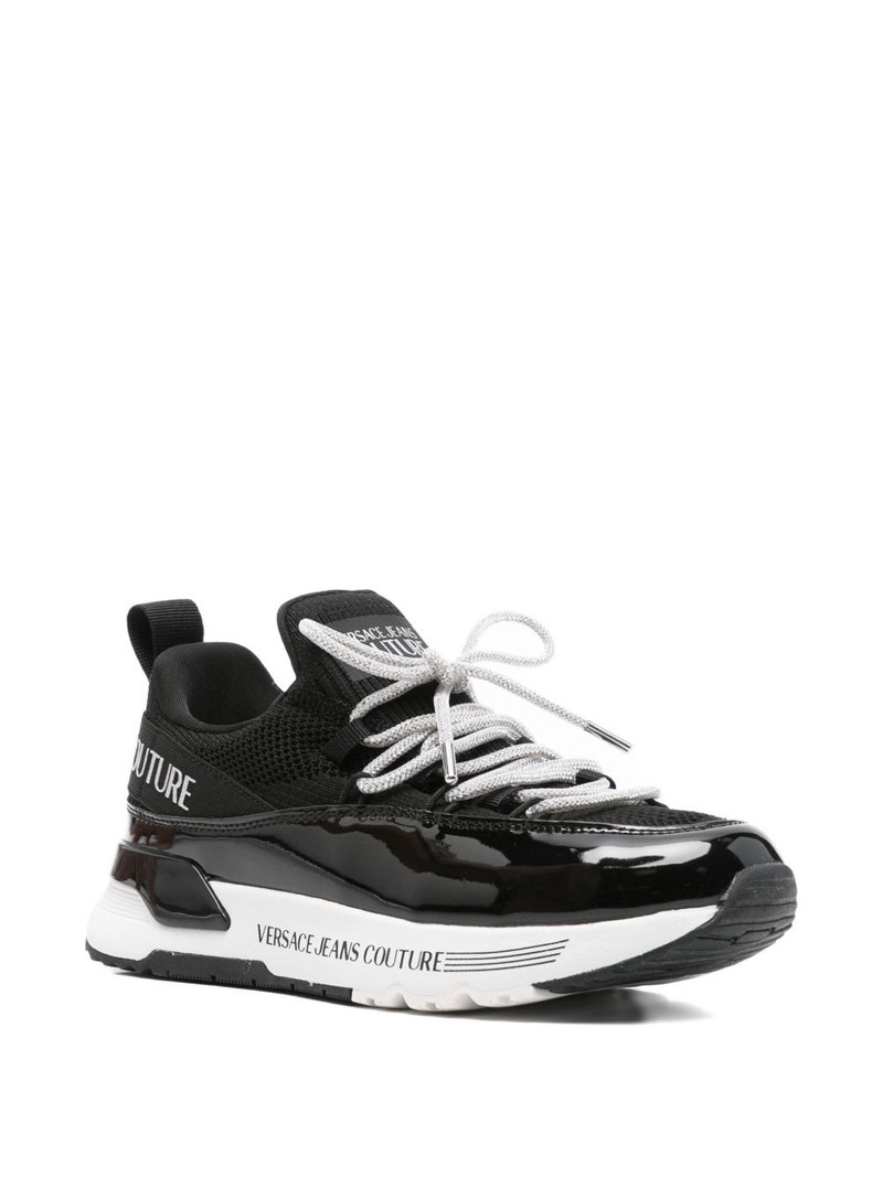 VERSACE JEANS COUTURE mesh-panel lace-up sneakers outlook