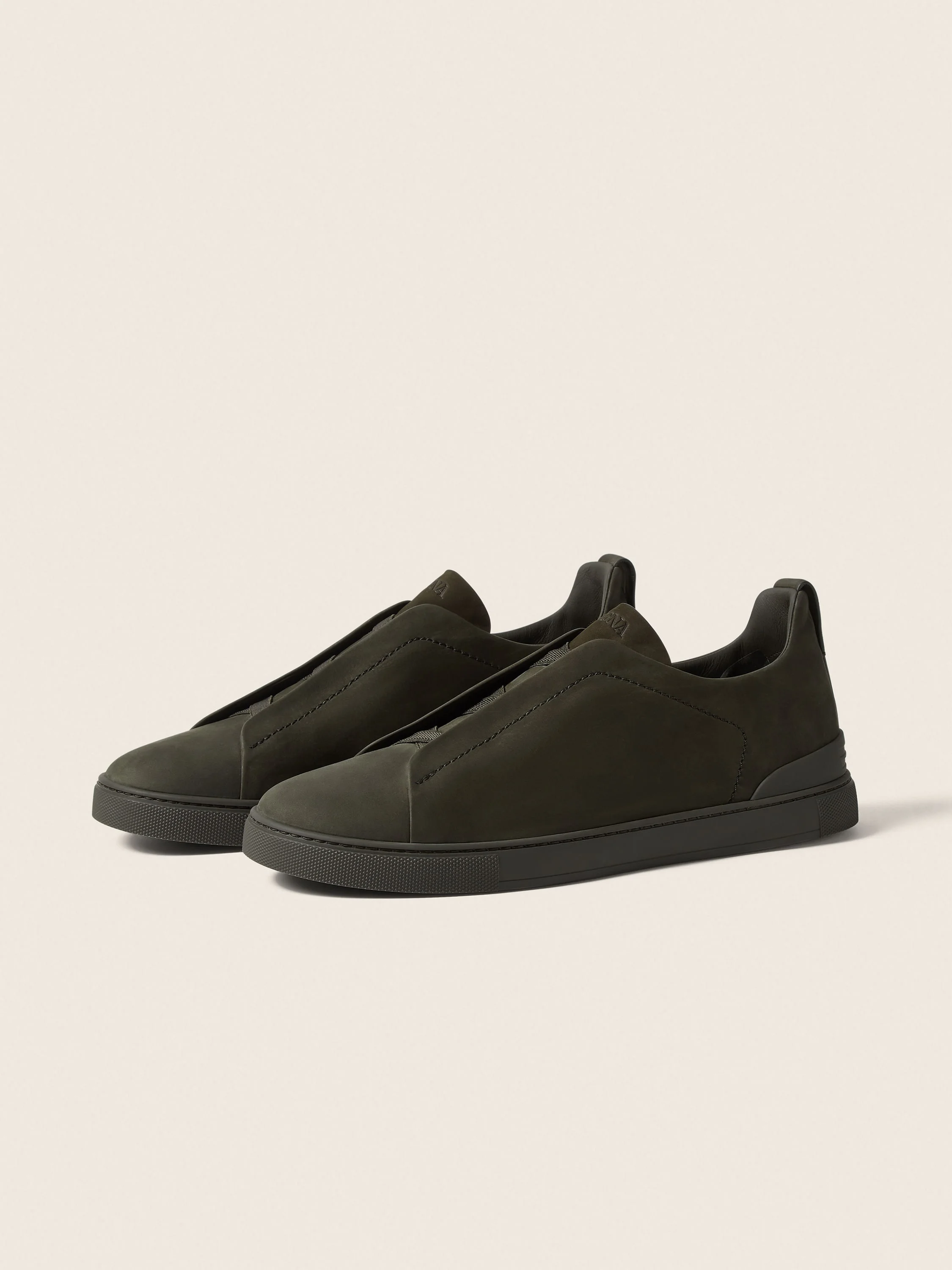DARK OLIVE GREEN TRIPLE STITCH™ SECONDSKIN SNEAKERS - 1