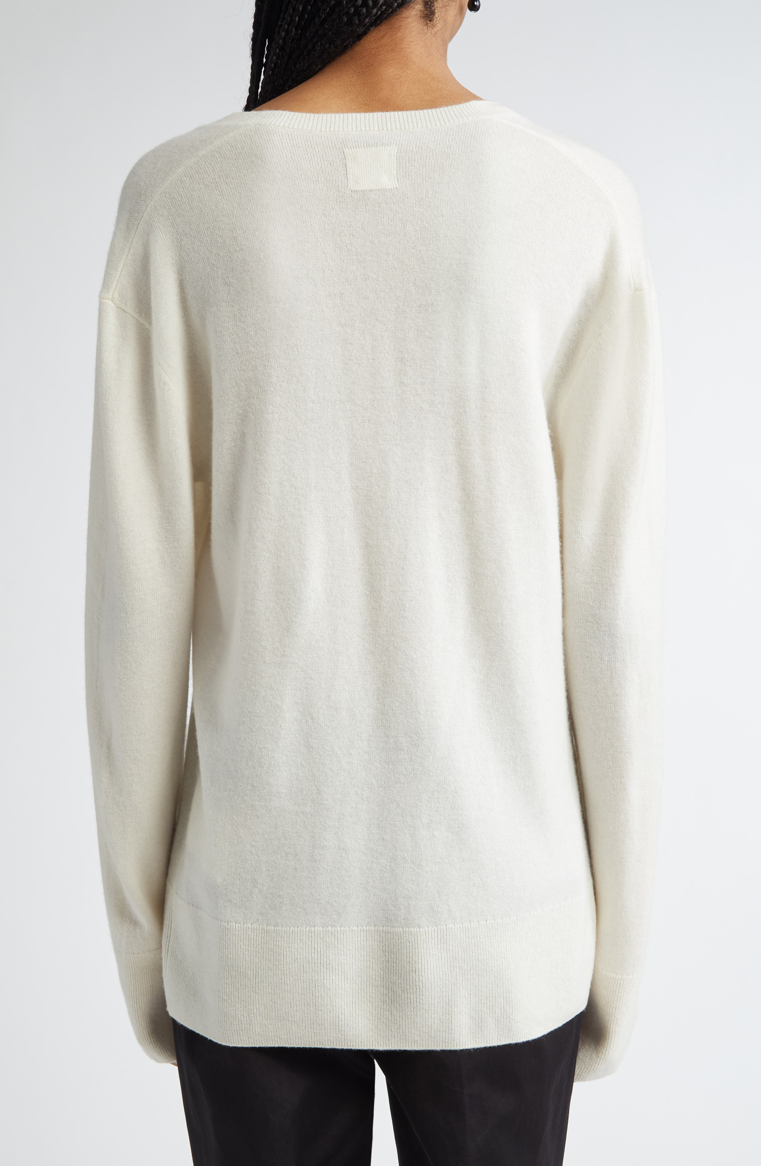 TOTEME Cashmere V-Neck Sweater in Ecru at Nordstrom - 3