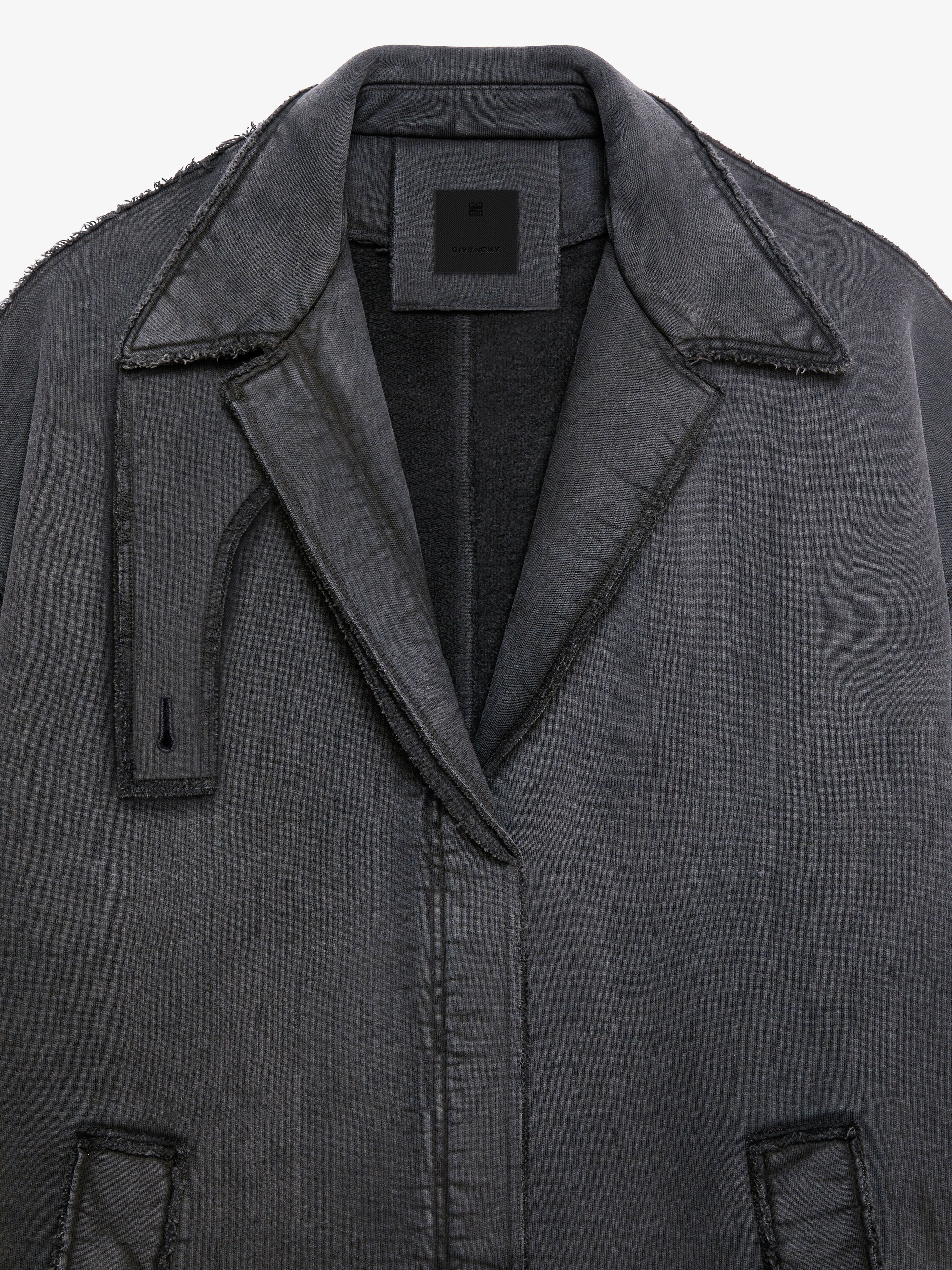 OVERSIZED TRENCH IN WASHED OUT FELPA - 5