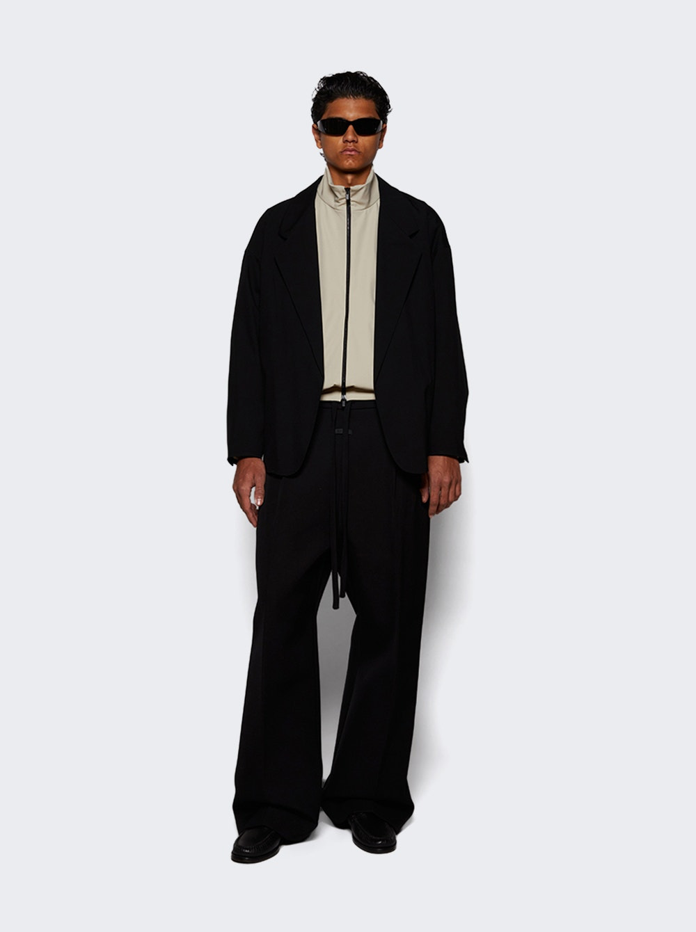 Drawstring Wide Leg Pant Black - 5
