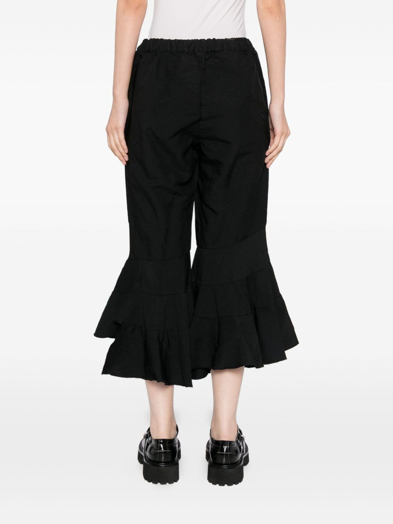 tiered-hem flared trousers 4