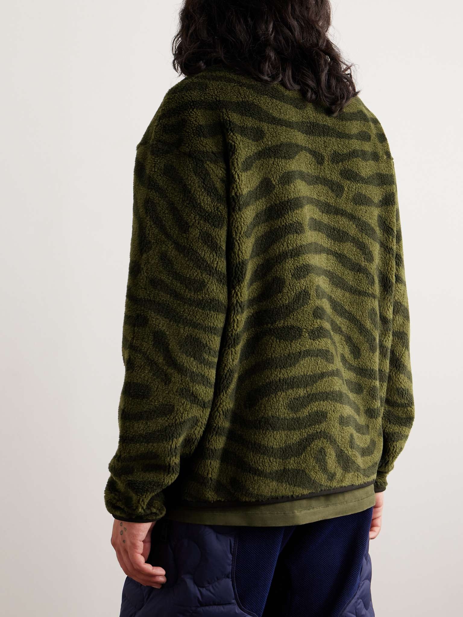 + Salehe Bembury Shell-Trimmed Zebra-Print Fleece Jacket - 4
