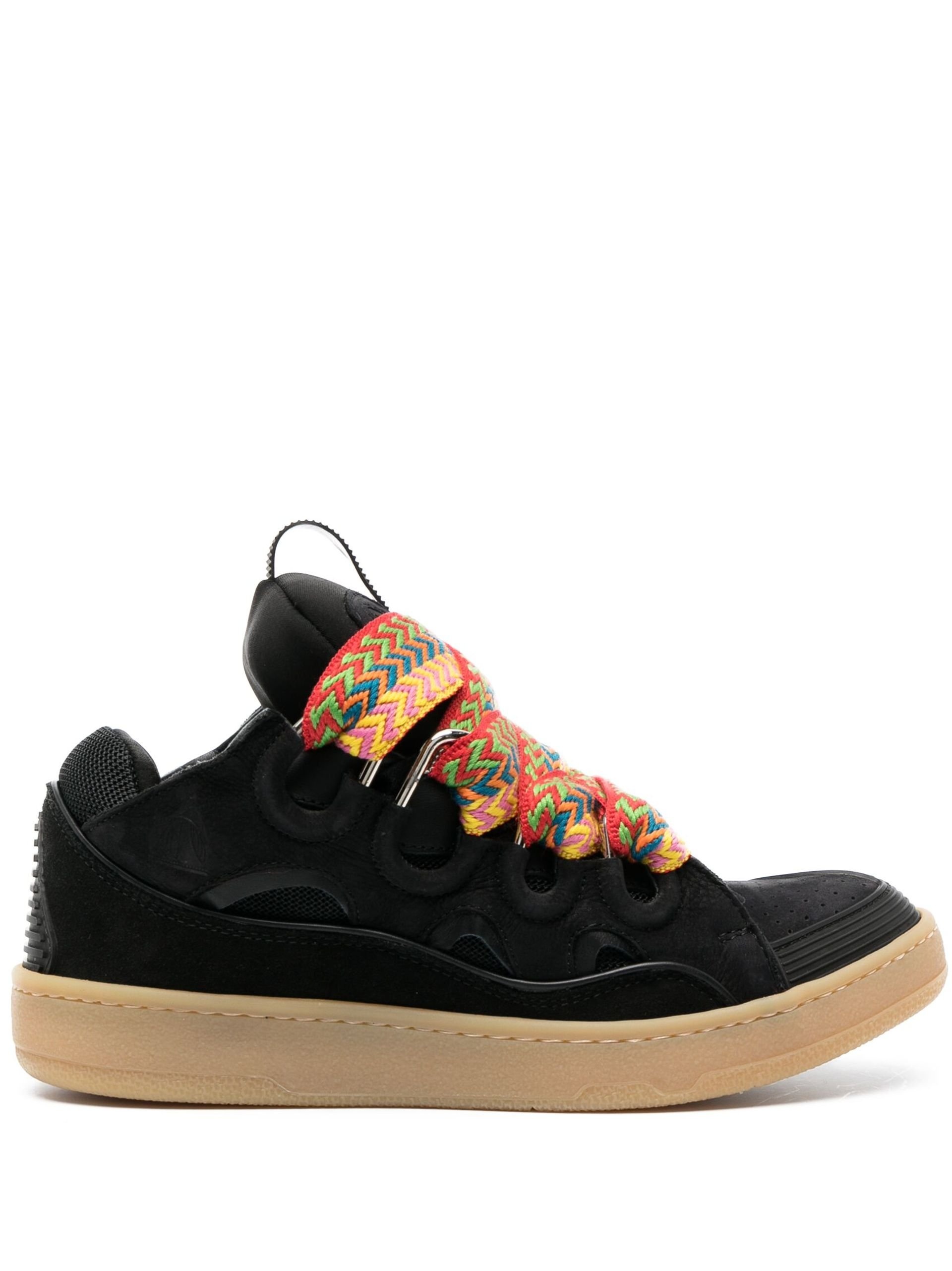 Black Curb Suede Sneakers - 1