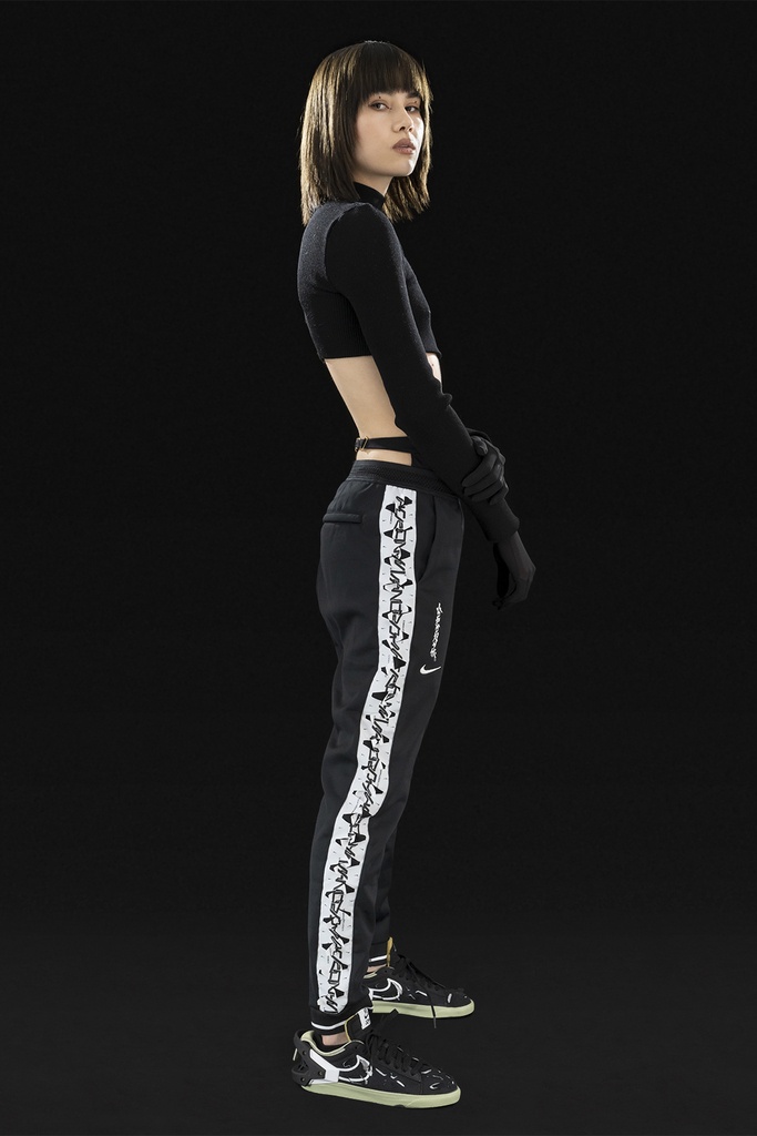 GGG-P1-010 Nike® Acronym® Track Pant Knit BLACK/WHITE ] with BLA-001 - 3