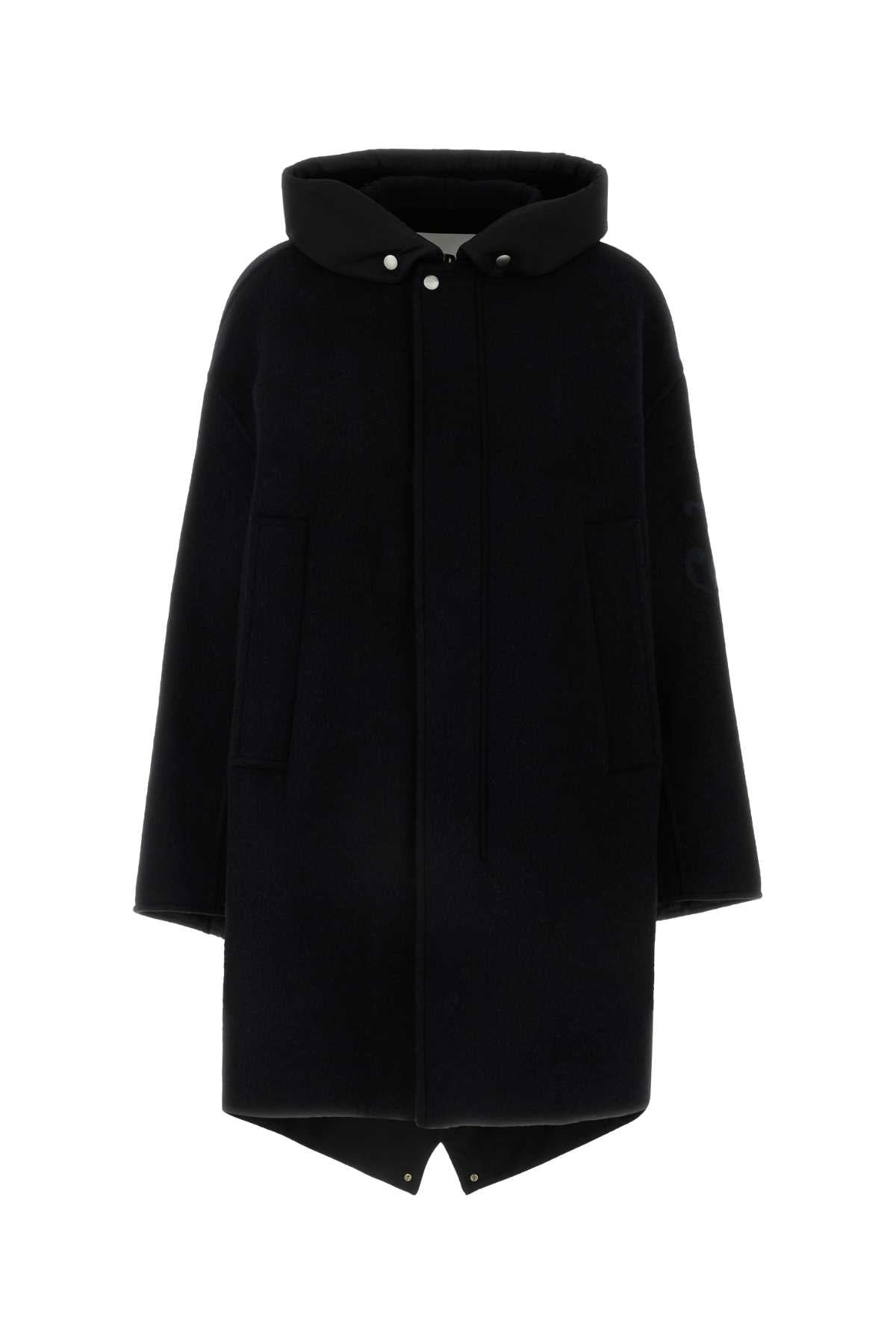 Jil Sander Women Black Wool Parka - 1