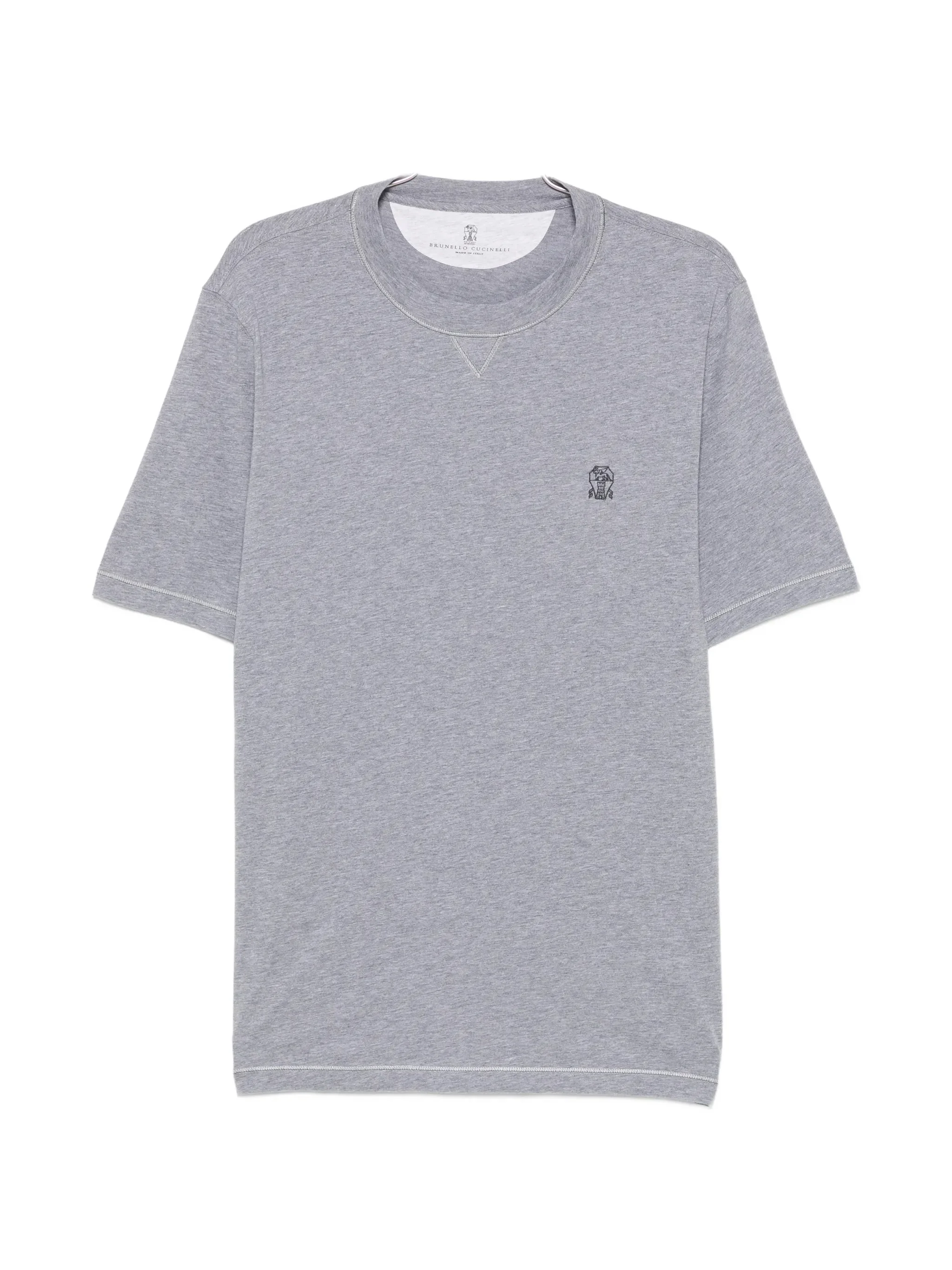 Brunello Cucinelli Logo-embroidered T-shirt - 1