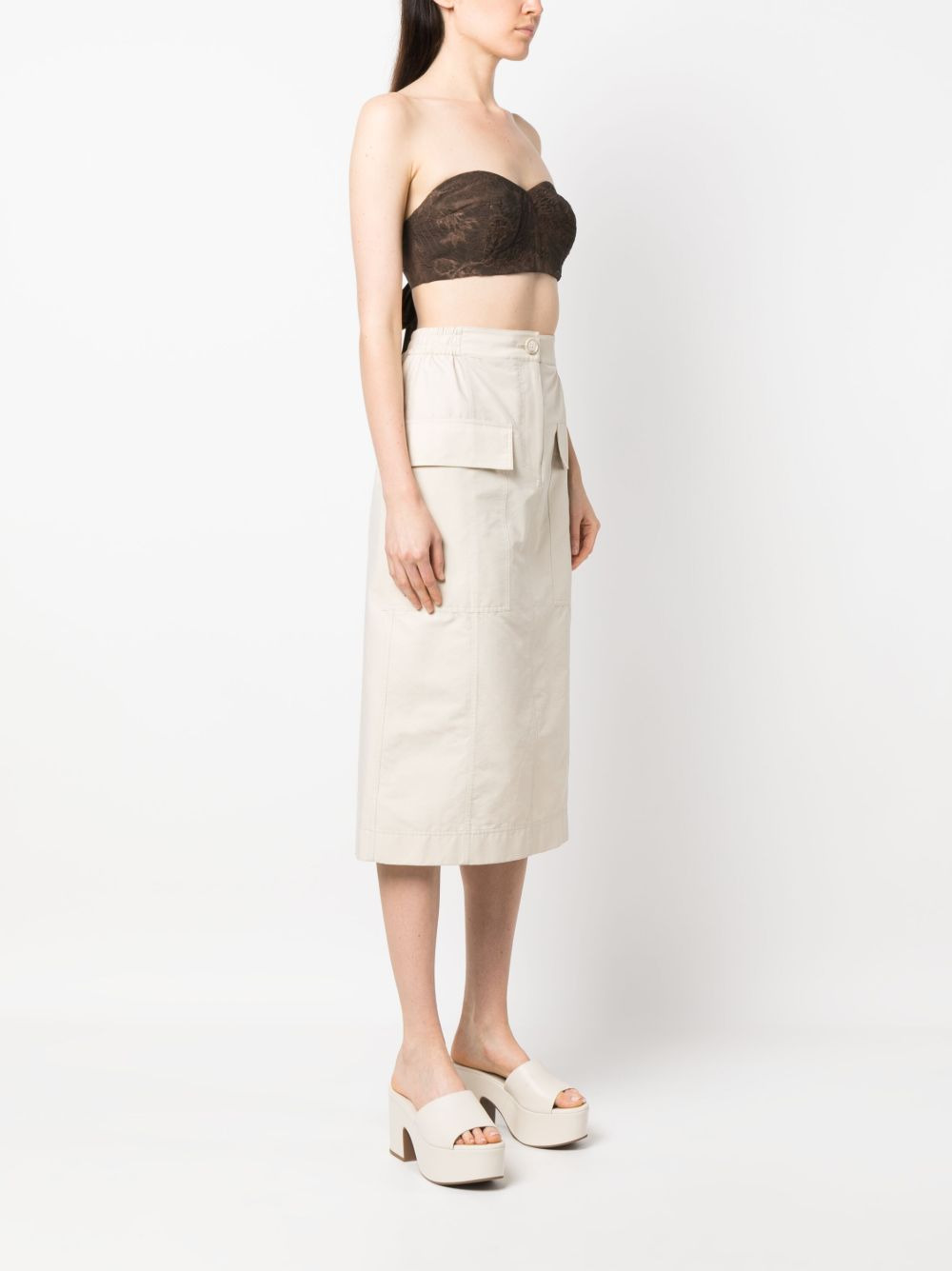 lace-up sleeveless cotton top - 3