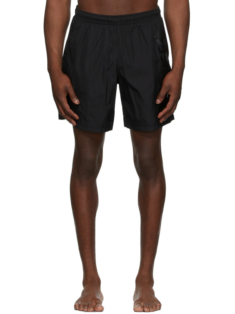 Black Graffiti Swim Shorts - 1