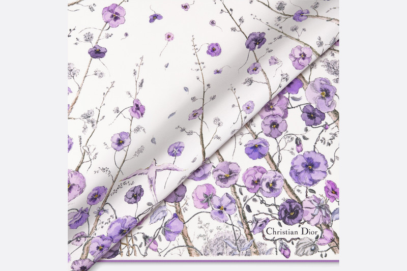 Le Bal des Fleurs Violette 70 Square Scarf 4
