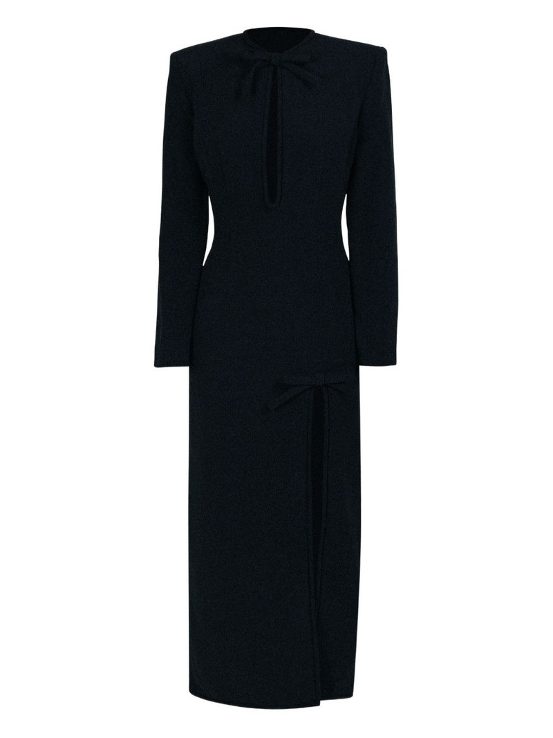 bow-detail long dress 1
