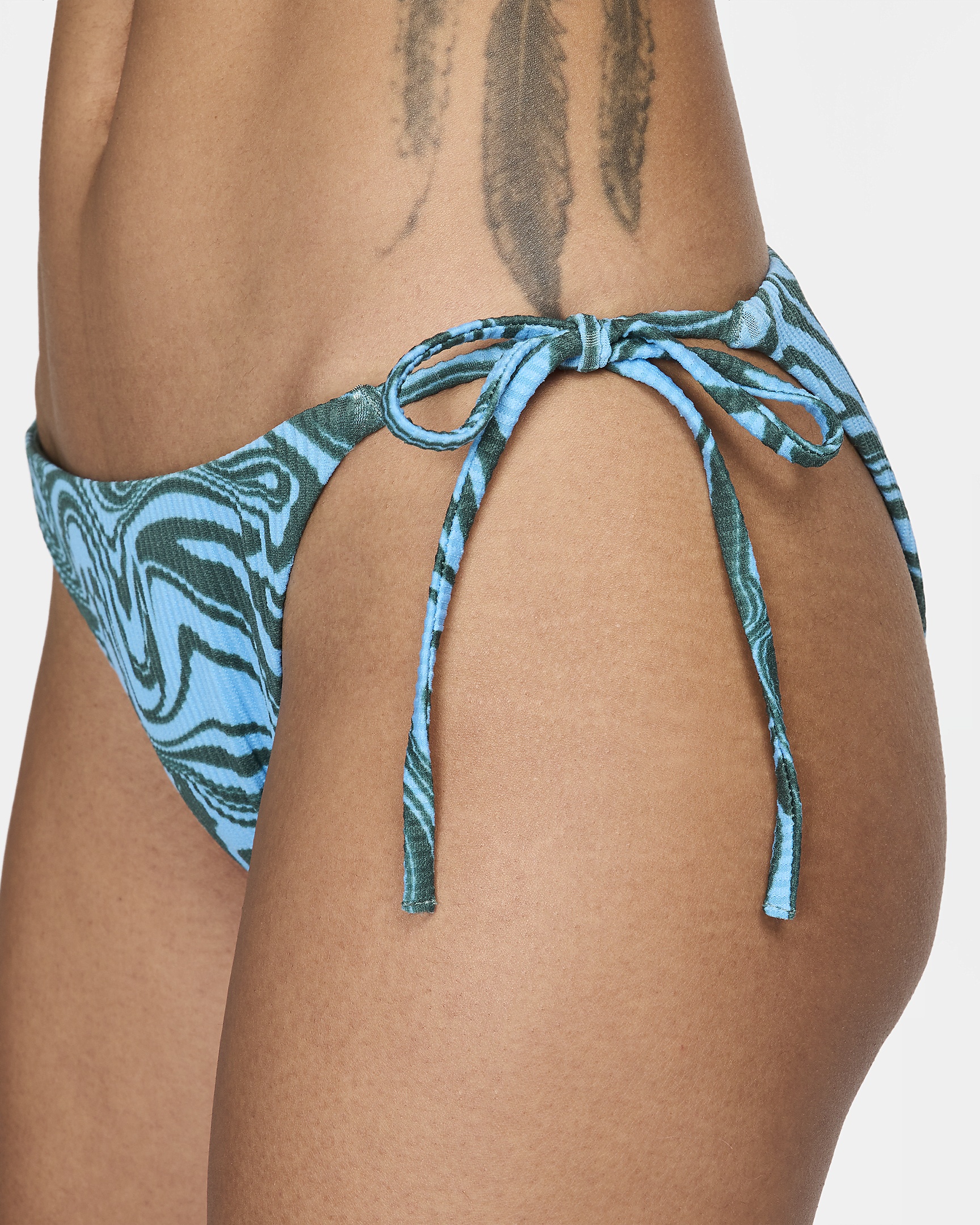 Nike Women's Swim Swirl String Bikini Bottom - 4