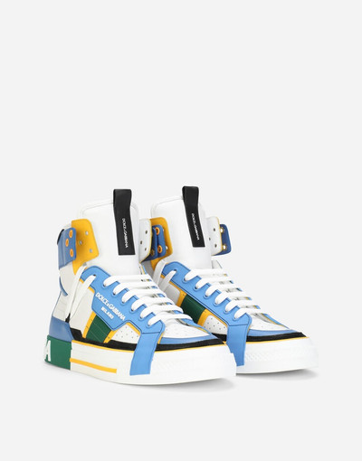 Dolce & Gabbana Calfskin Custom 2.Zero high-top sneakers with contrasting details outlook