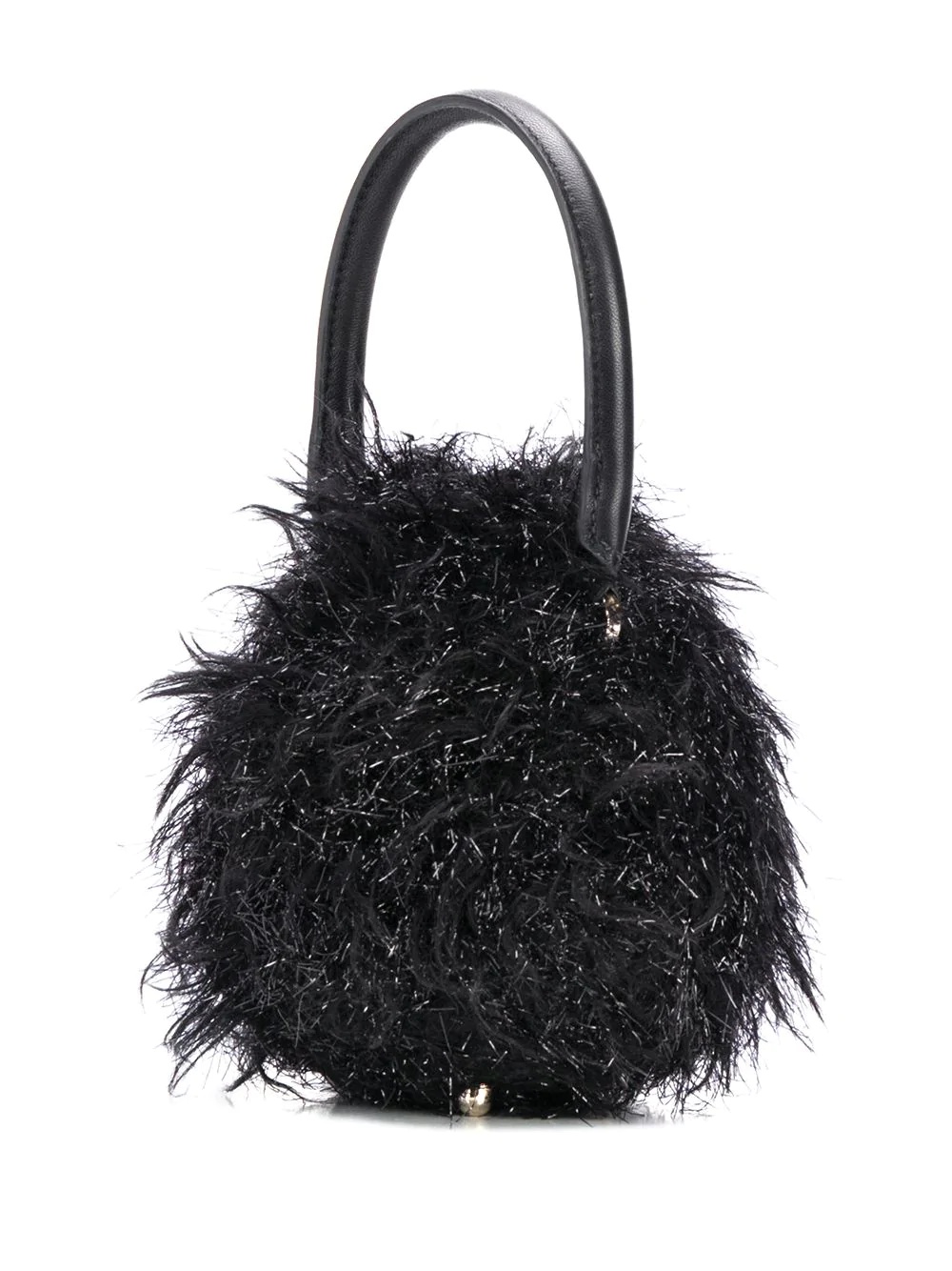 faux-fur detailed handbag - 3