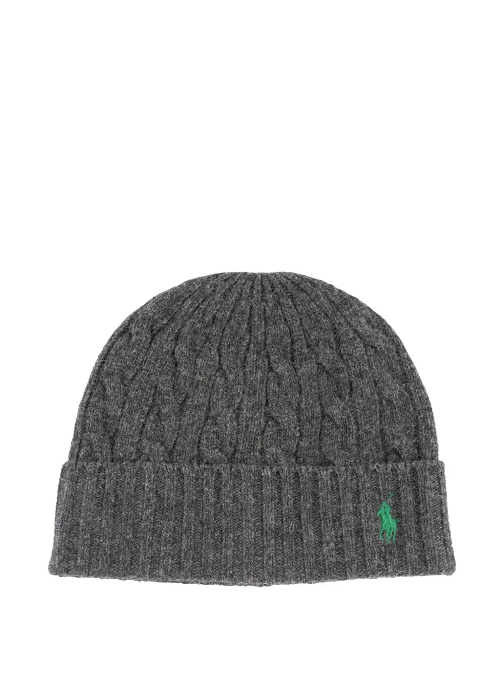 Pony cable-knit beanie hat - 1