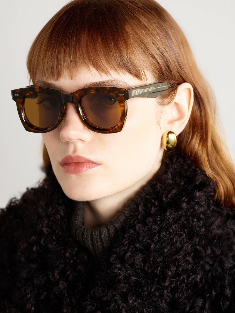 JACQUES MARIE MAGE Ava Square-frame Tortoiseshell Acetate Sunglasses outlook