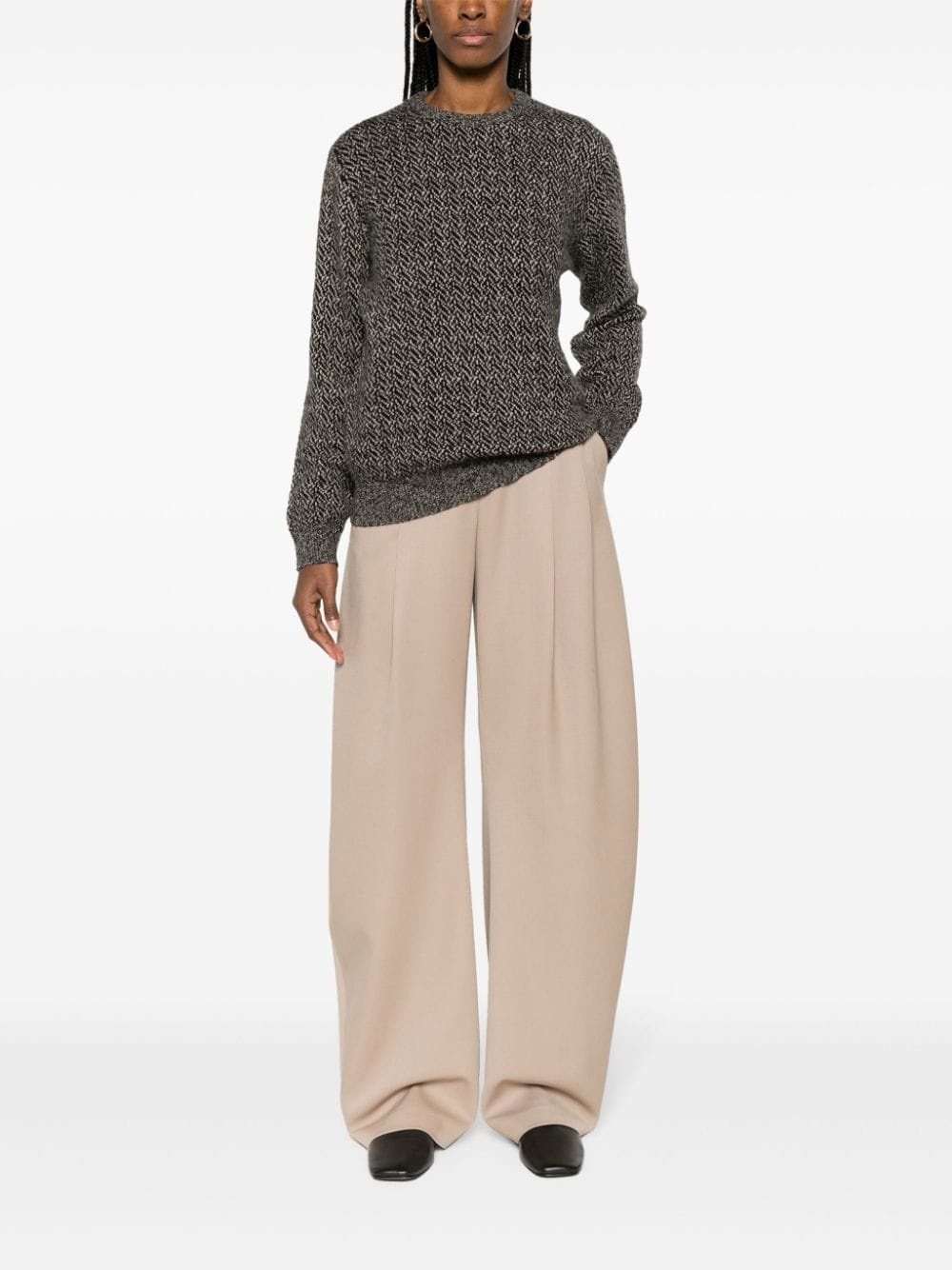 chevron-pattern sweater - 3