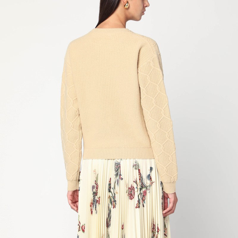 Etro Beige Wool Sweater With Embroidery Women - 2
