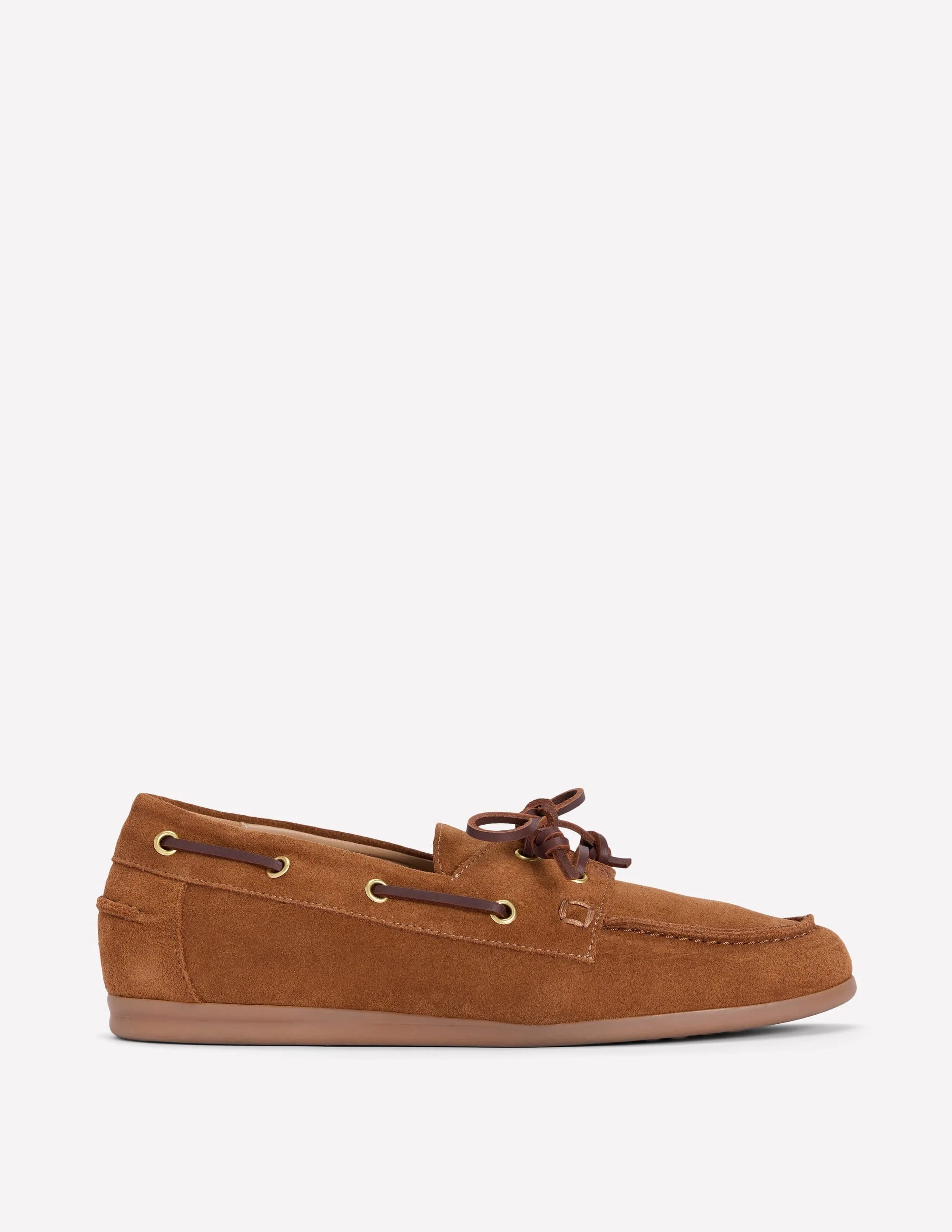 Lace-Up Boat Shoe-Tan - 1