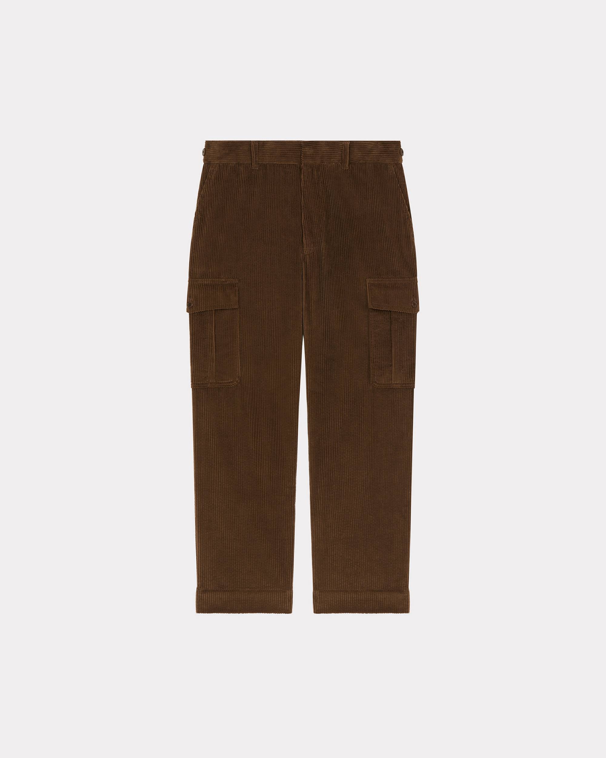 Corduroy cargo trousers - 1