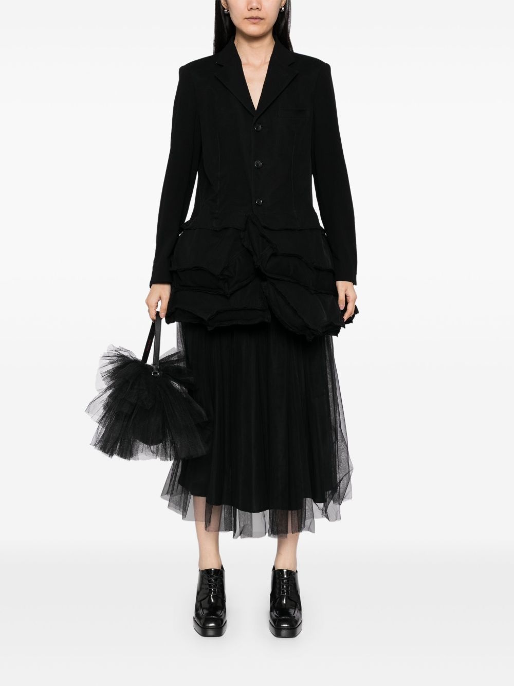 asymmetric hem blazer - 2
