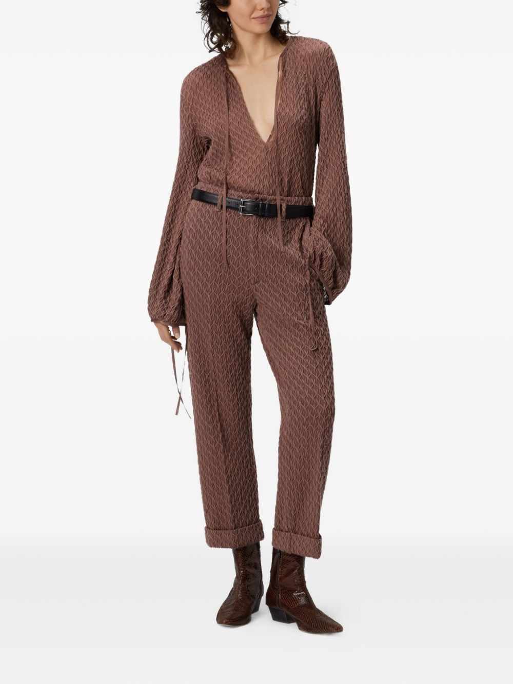 textured tailored trousers - 2