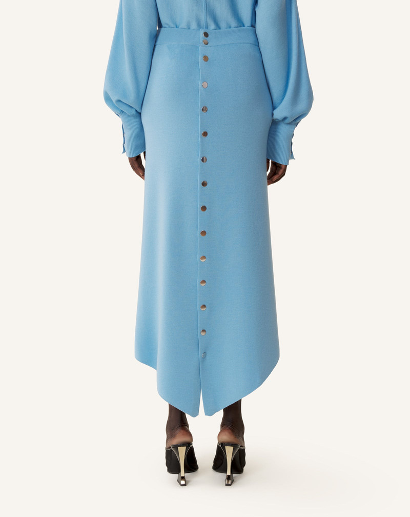 BUTTONED LONG SKIRT IN MERINO WOOL 4