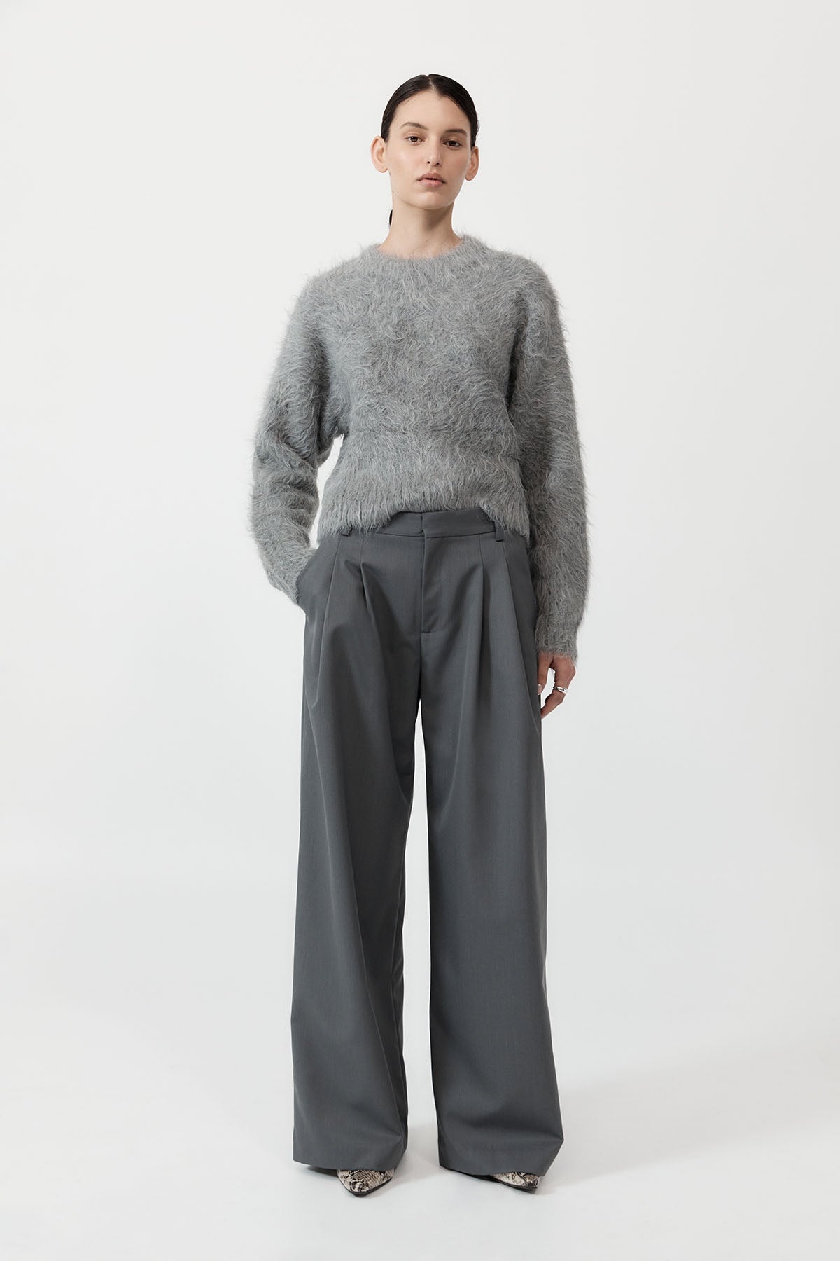 Alpaca Sweater - Soft Grey - 3